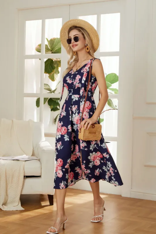 GRACE KARIN Front Slit Elastic Waist Flared A-Line Dress sold by Grace Karin