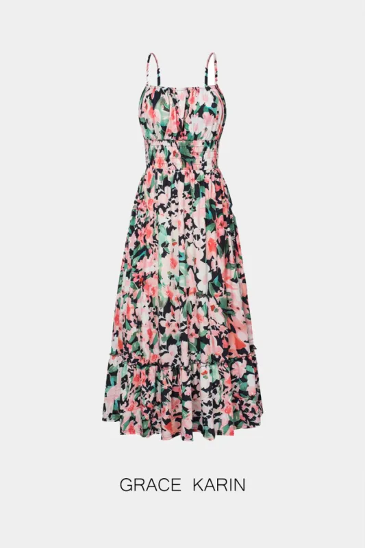 GRACE KAIRN  Maxi Cami-Dress Spaghetti Straps Ruched Bodice sold by Grace Karin