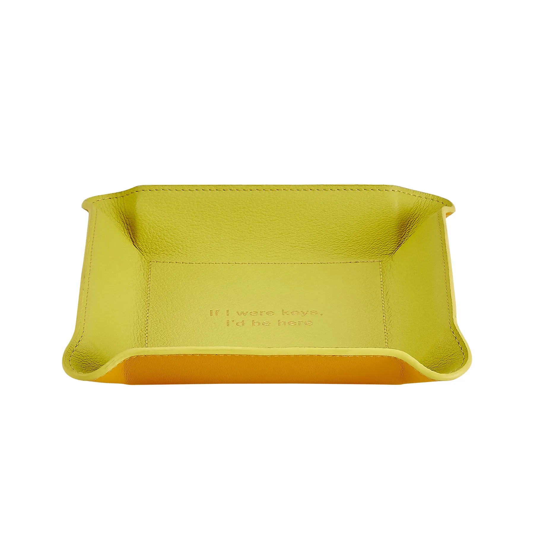 "If I were keys, I'd be here" Leather Valet Tray sold by Graphic Image