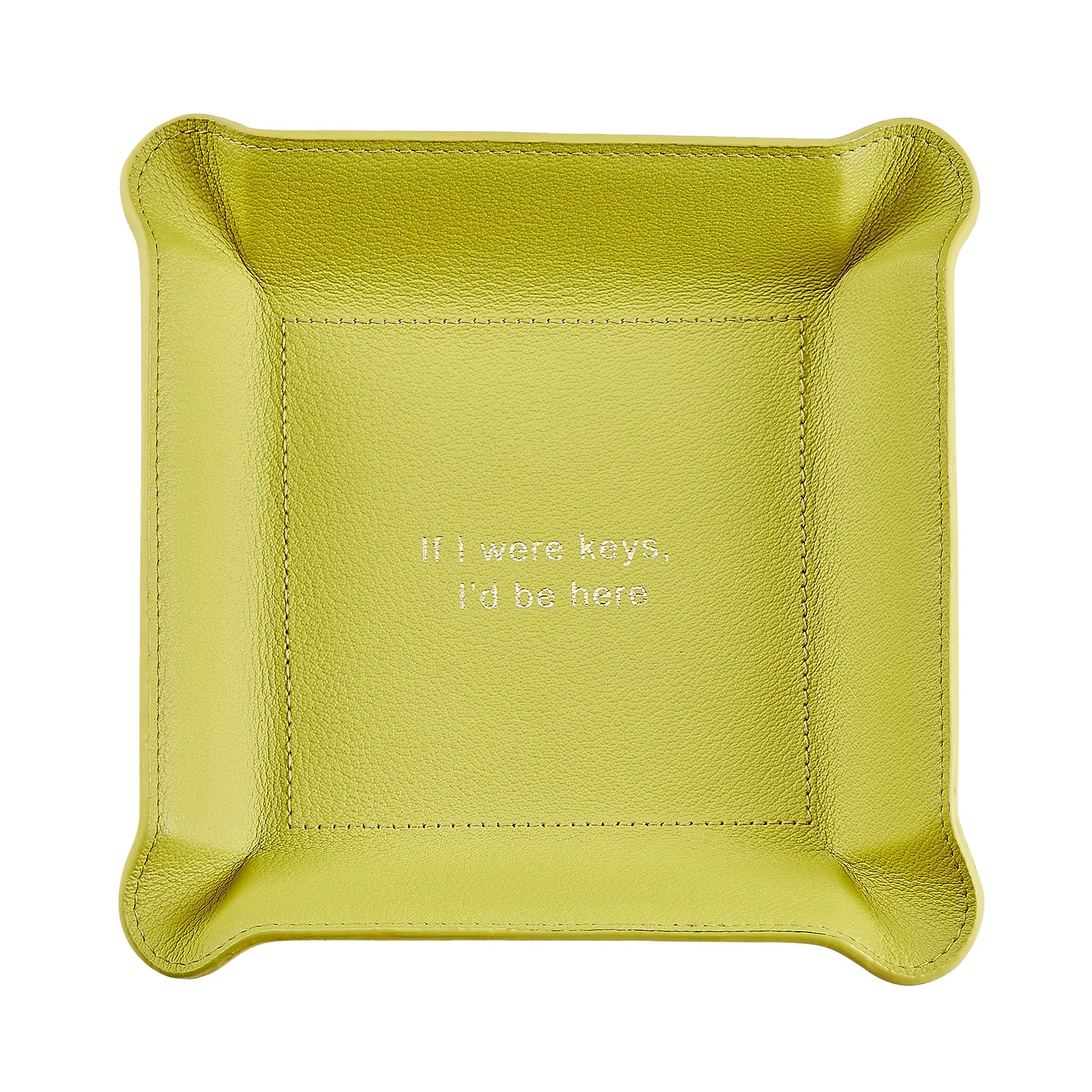 "If I were keys, I'd be here" Leather Valet Tray sold by Graphic Image product image thumbnail 2