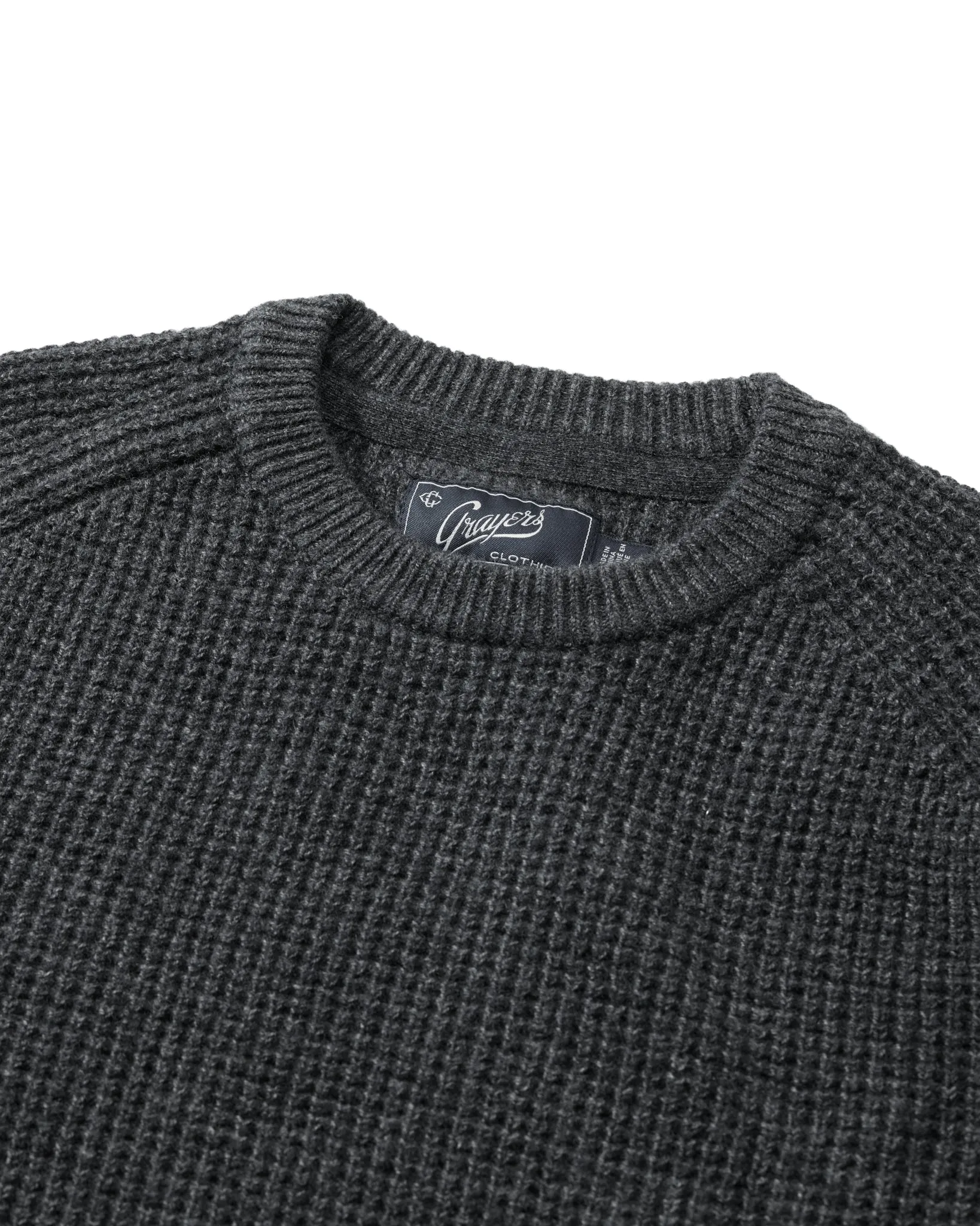 Marlow Raglan Crew - Charcoal sold by Grayers product image thumbnail 2