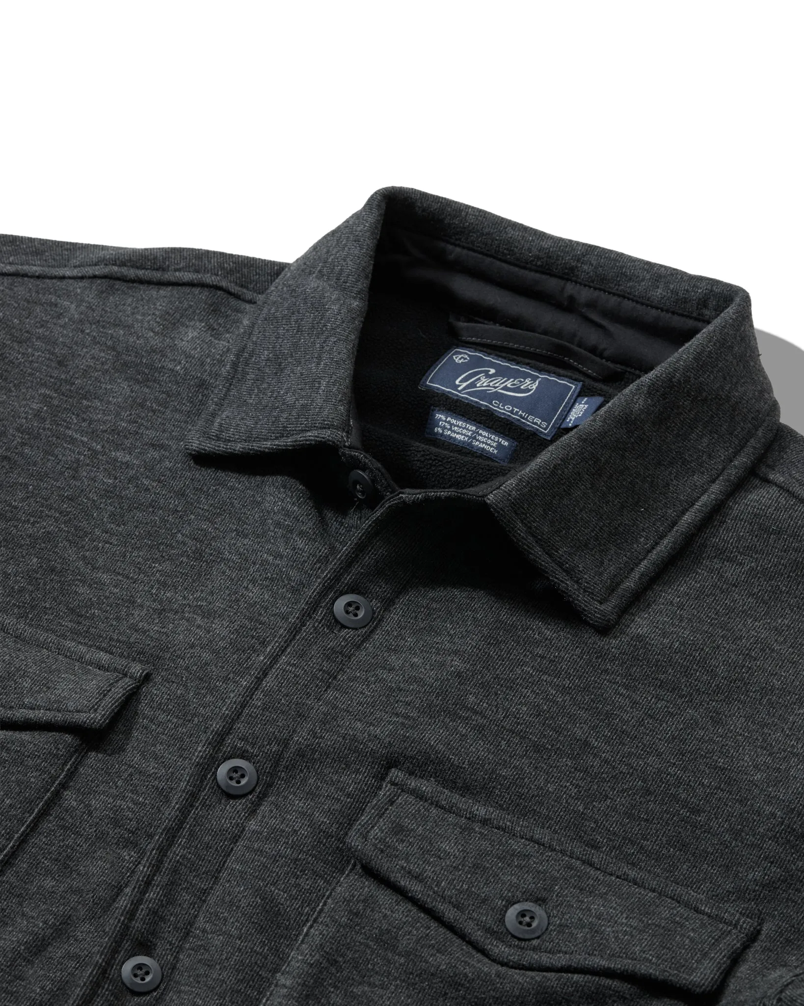 Fleece Shirt Jacket - Charcoal sold by Grayers product image thumbnail 3