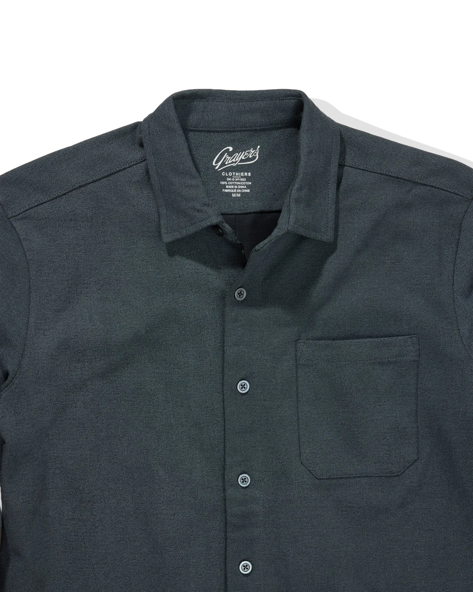 Printed Stretch Cotton Jersey - Navy sold by Grayers product image thumbnail 3