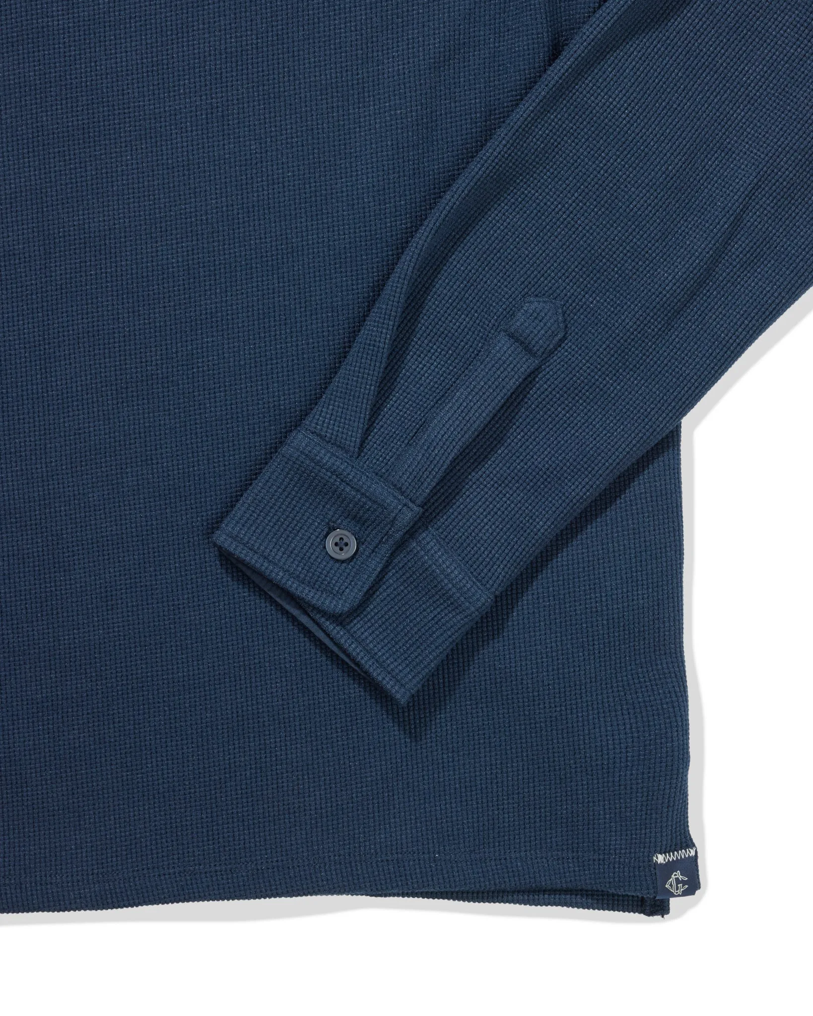 Waffle Johnny Collar Polo - Navy sold by Grayers product image thumbnail 3
