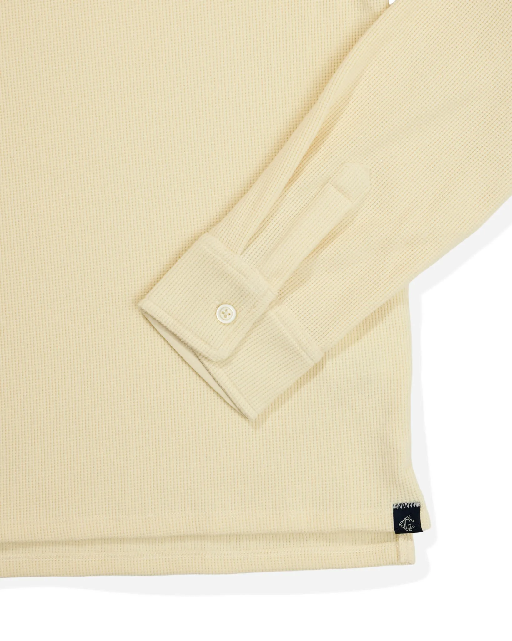 Waffle Johnny Collar Polo - Cream sold by Grayers product image thumbnail 3