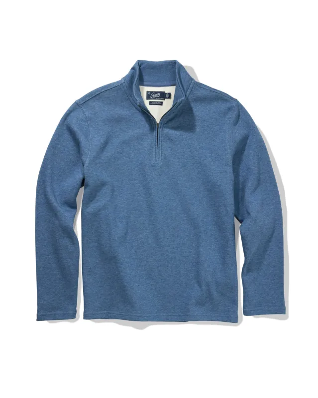 Harrison Double Knit 1/4 Zip - Blue Heather sold by Grayers