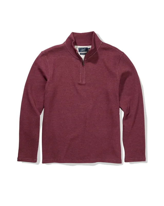 Harrison Double Knit 1/4 Zip - Brandy sold by Grayers