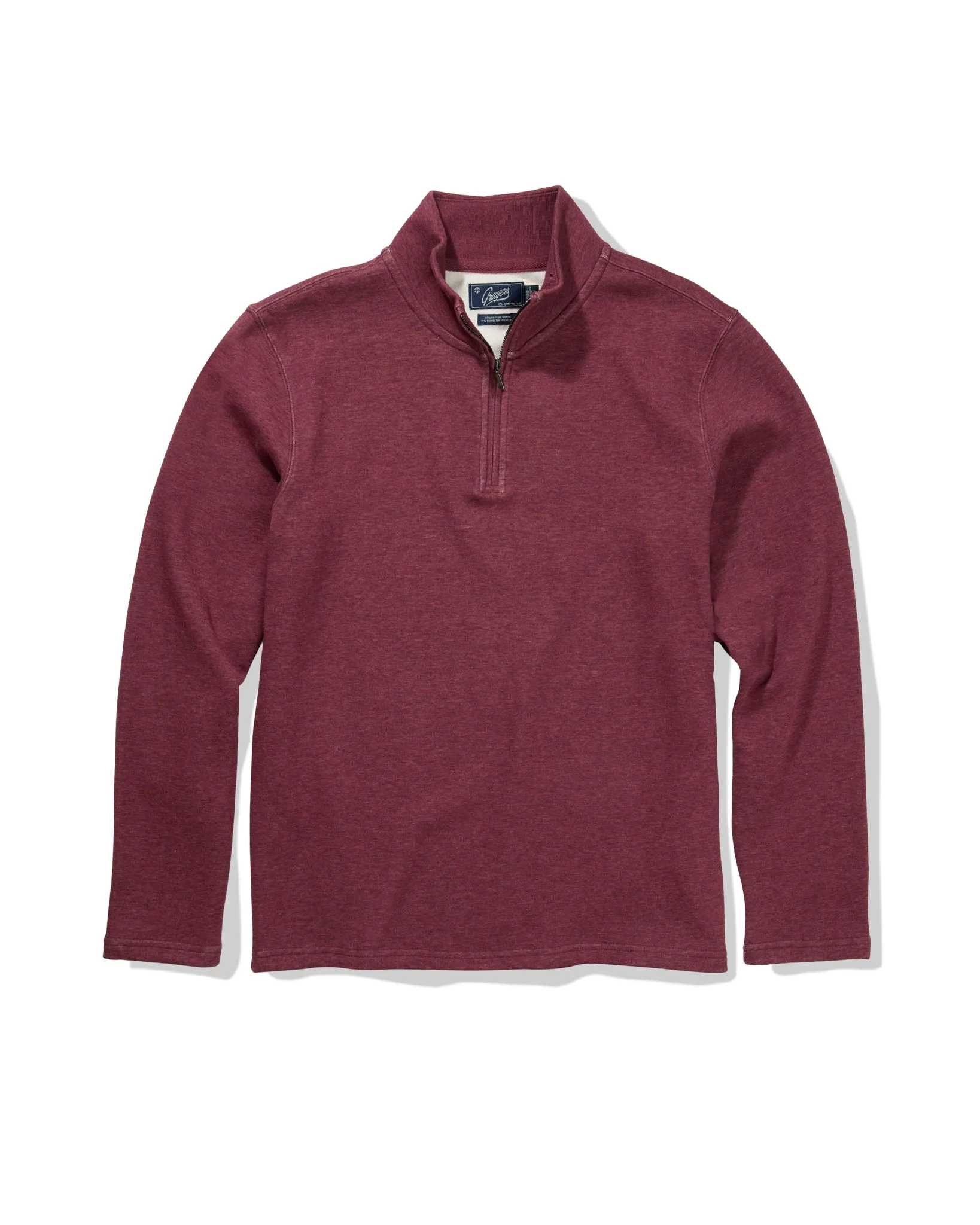 Harrison Double Knit 1/4 Zip - Brandy sold by Grayers
