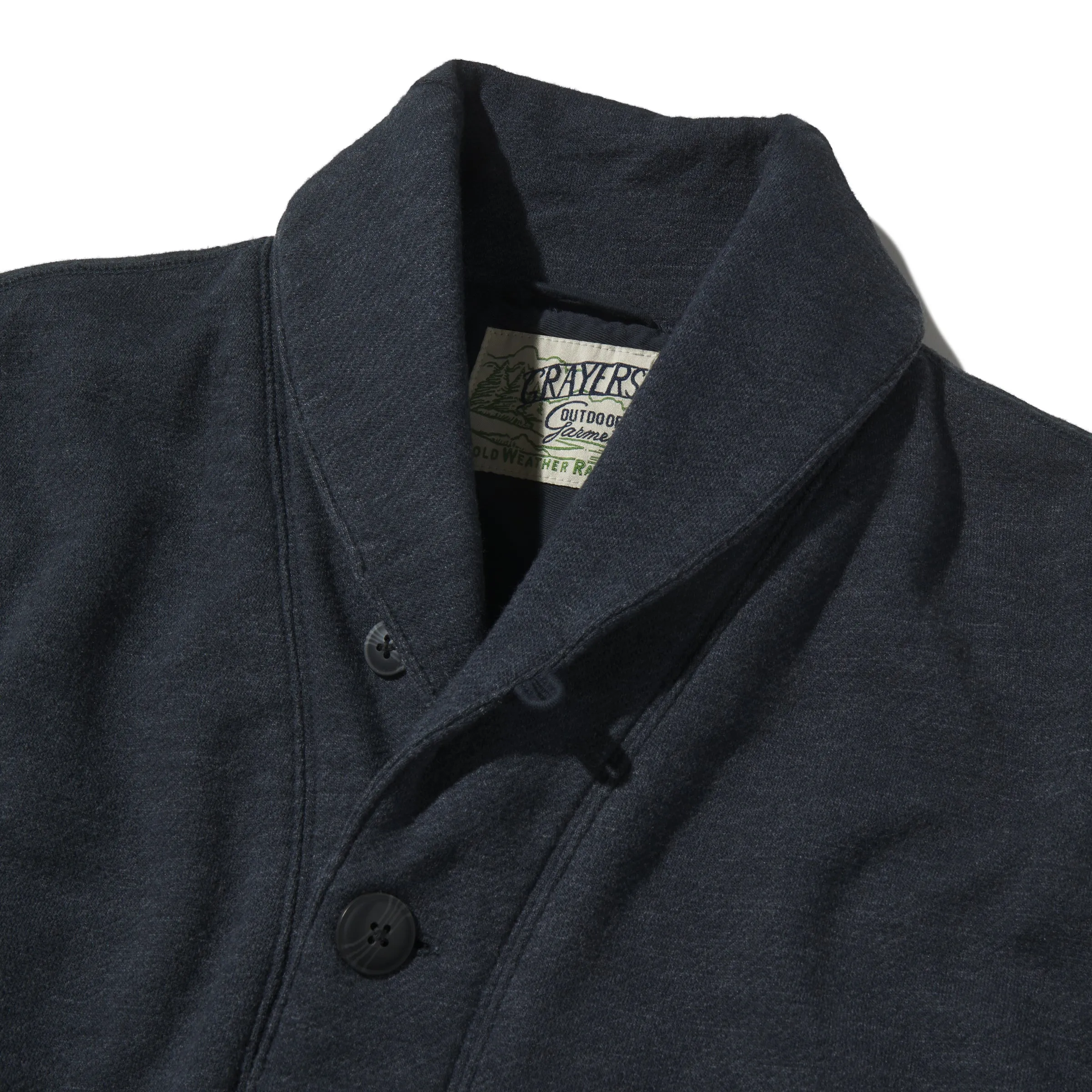 Dunlop Waffle Lined Shawl Cardigan - Blue Graphite sold by Grayers product image thumbnail 2