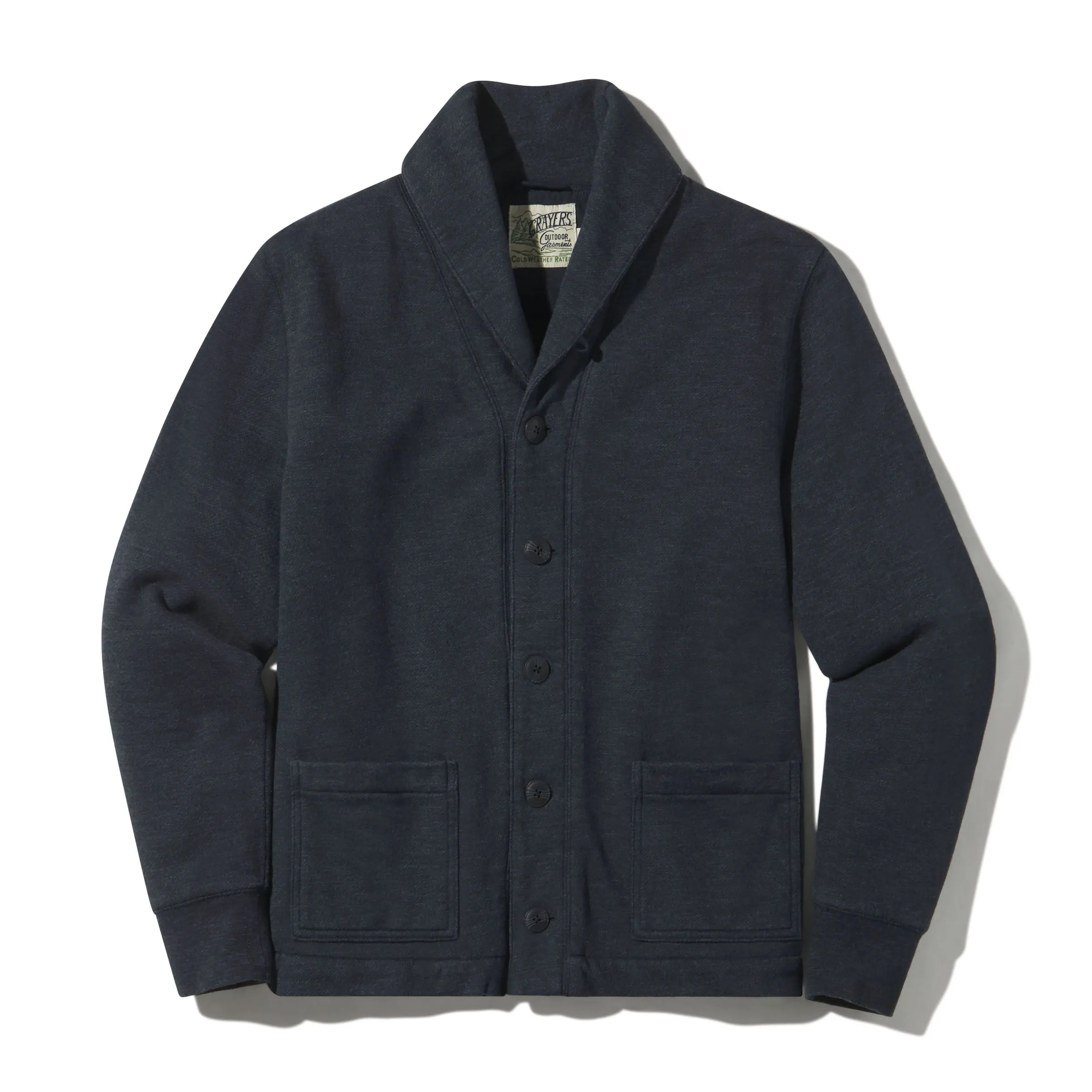 Dunlop Waffle Lined Shawl Cardigan - Blue Graphite sold by Grayers
