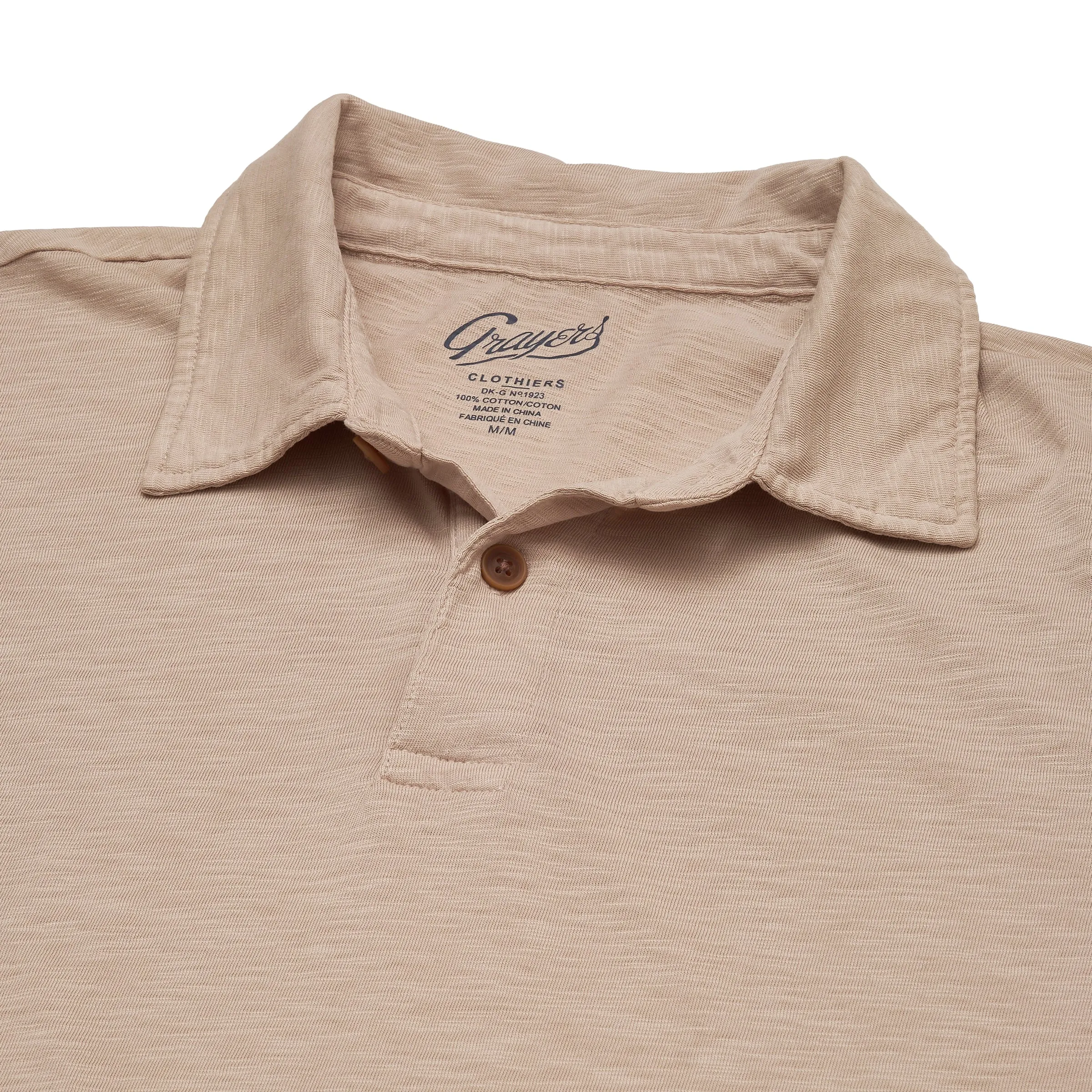 Sunwashed 2 Button Polo - Ecru sold by Grayers product image thumbnail 3