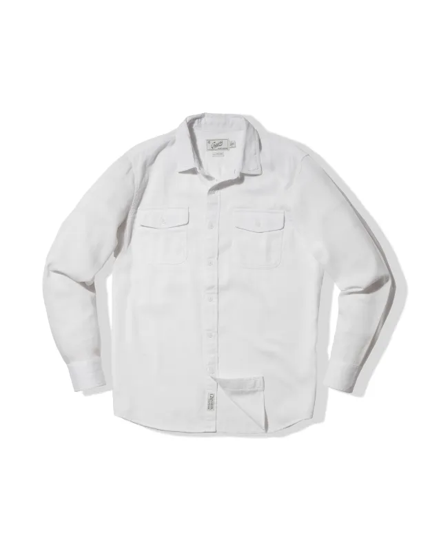 Bedford Textured Shirt - White sold by Grayers