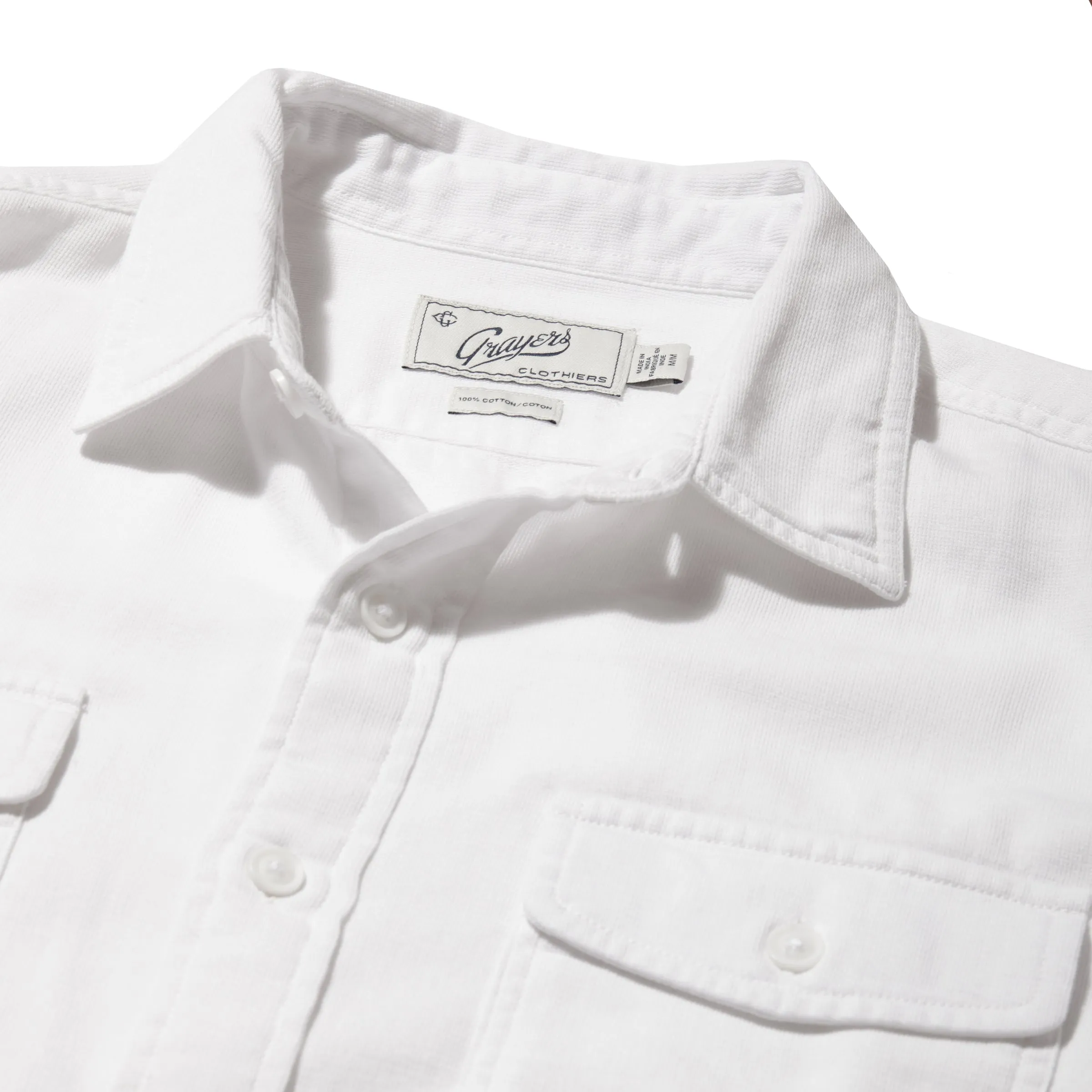 Bedford Textured Shirt - White sold by Grayers product image thumbnail 5