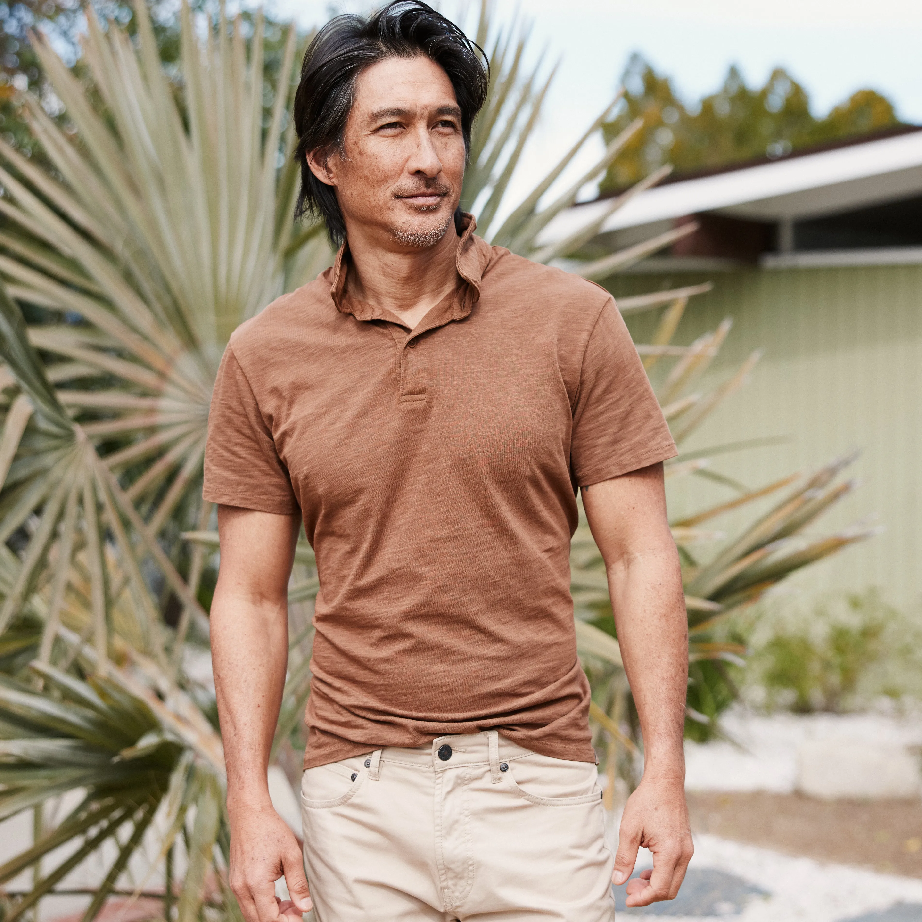 Sunwashed 2 Button Polo - Rubber sold by Grayers product image thumbnail 2