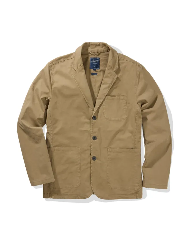 Thompson Flex Stretch Blazer - Khaki sold by Grayers