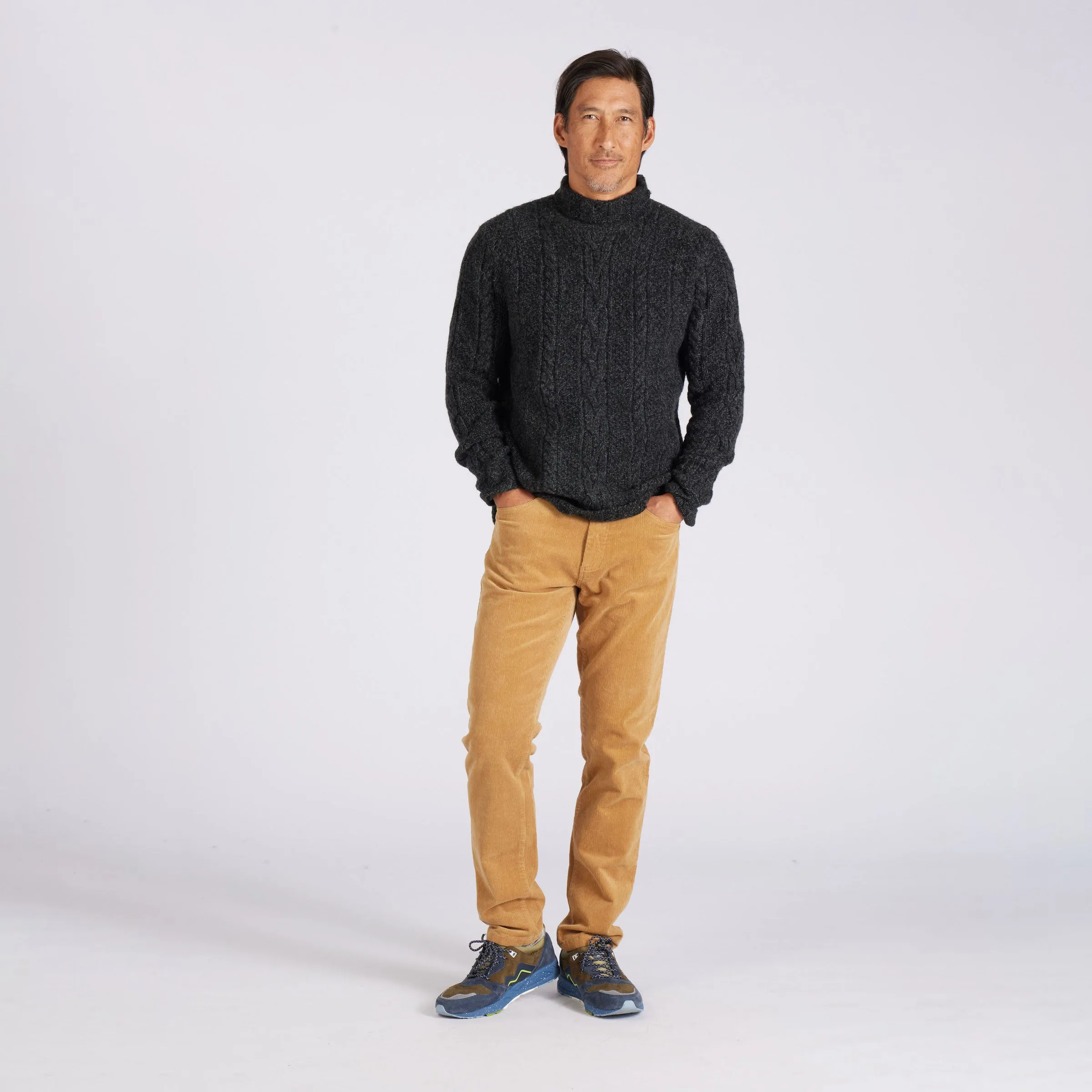 Fisherman Cable Turtleneck - Charcoal Navy sold by Grayers product image thumbnail 3