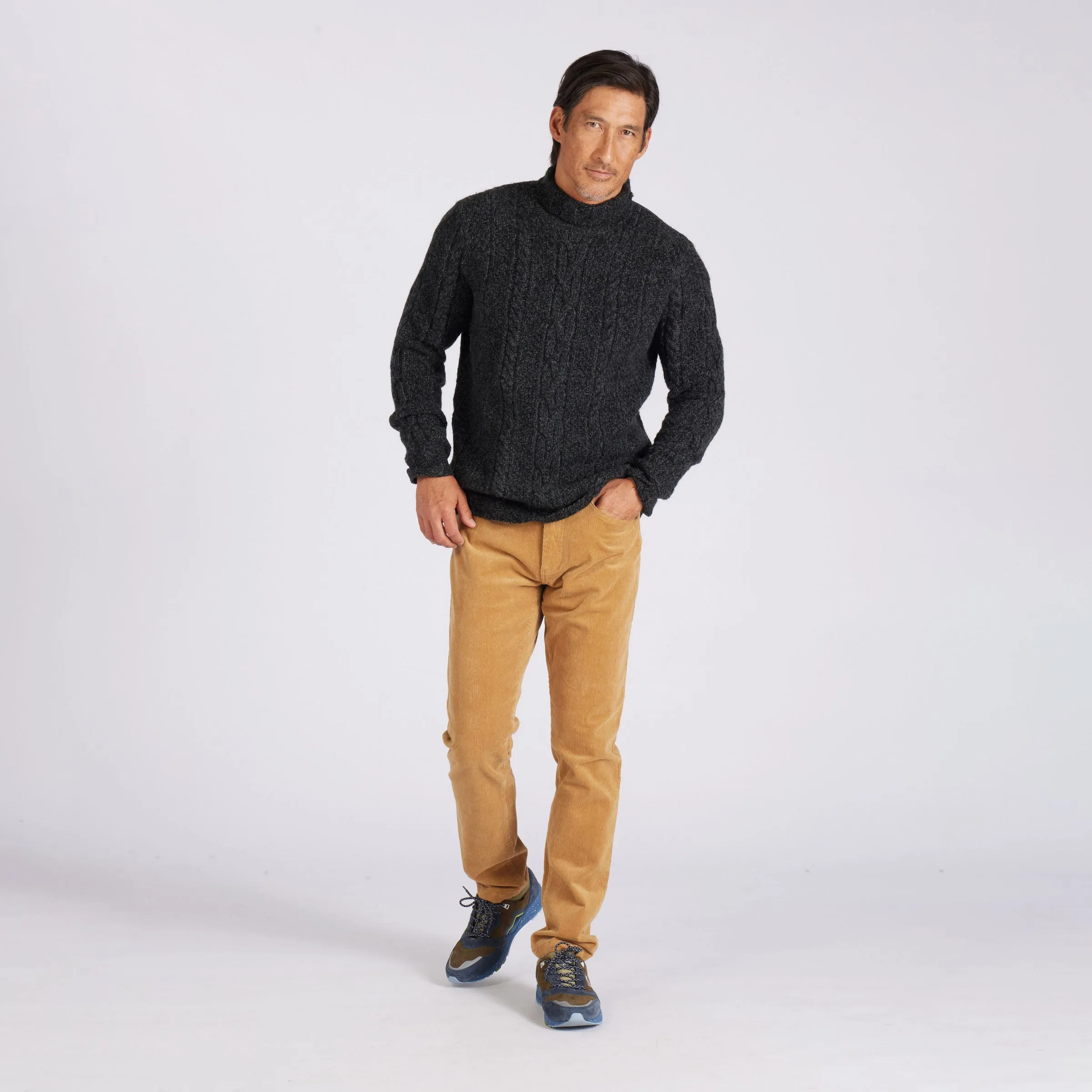 Fisherman Cable Turtleneck - Charcoal Navy sold by Grayers product image thumbnail 4