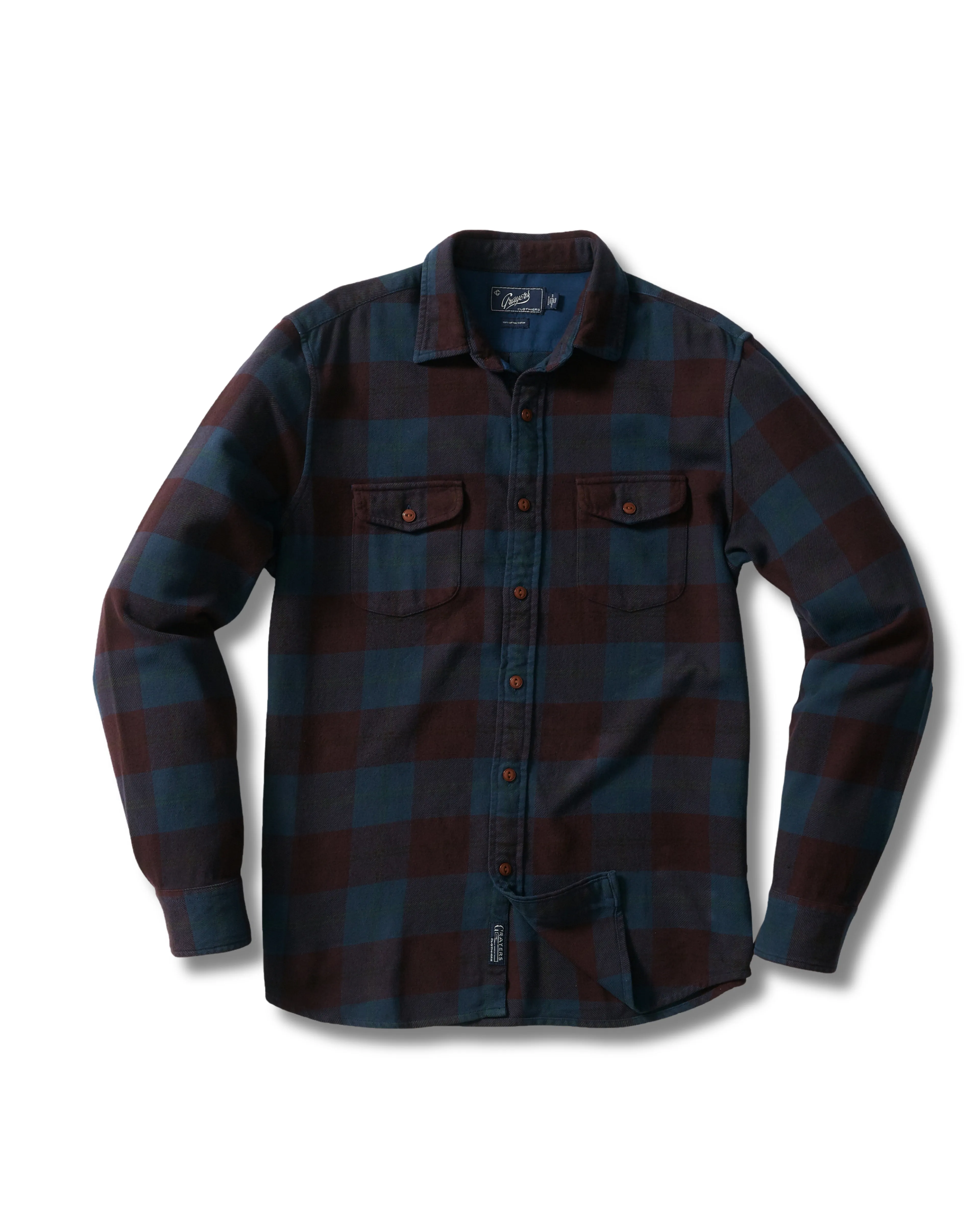 Boseman Heritage Flannel - Burgundy Slate sold by Grayers