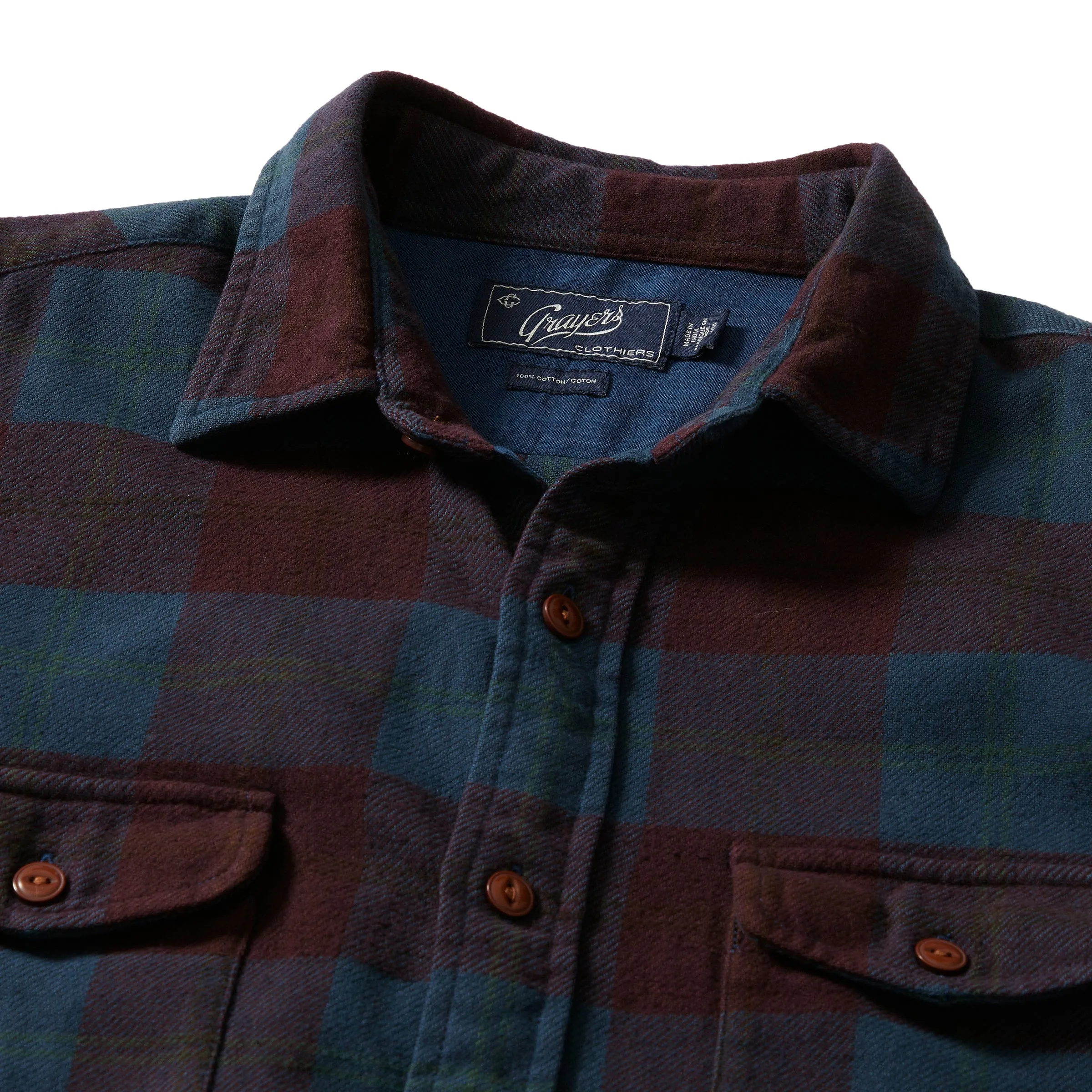 Boseman Heritage Flannel - Burgundy Slate sold by Grayers product image thumbnail 2