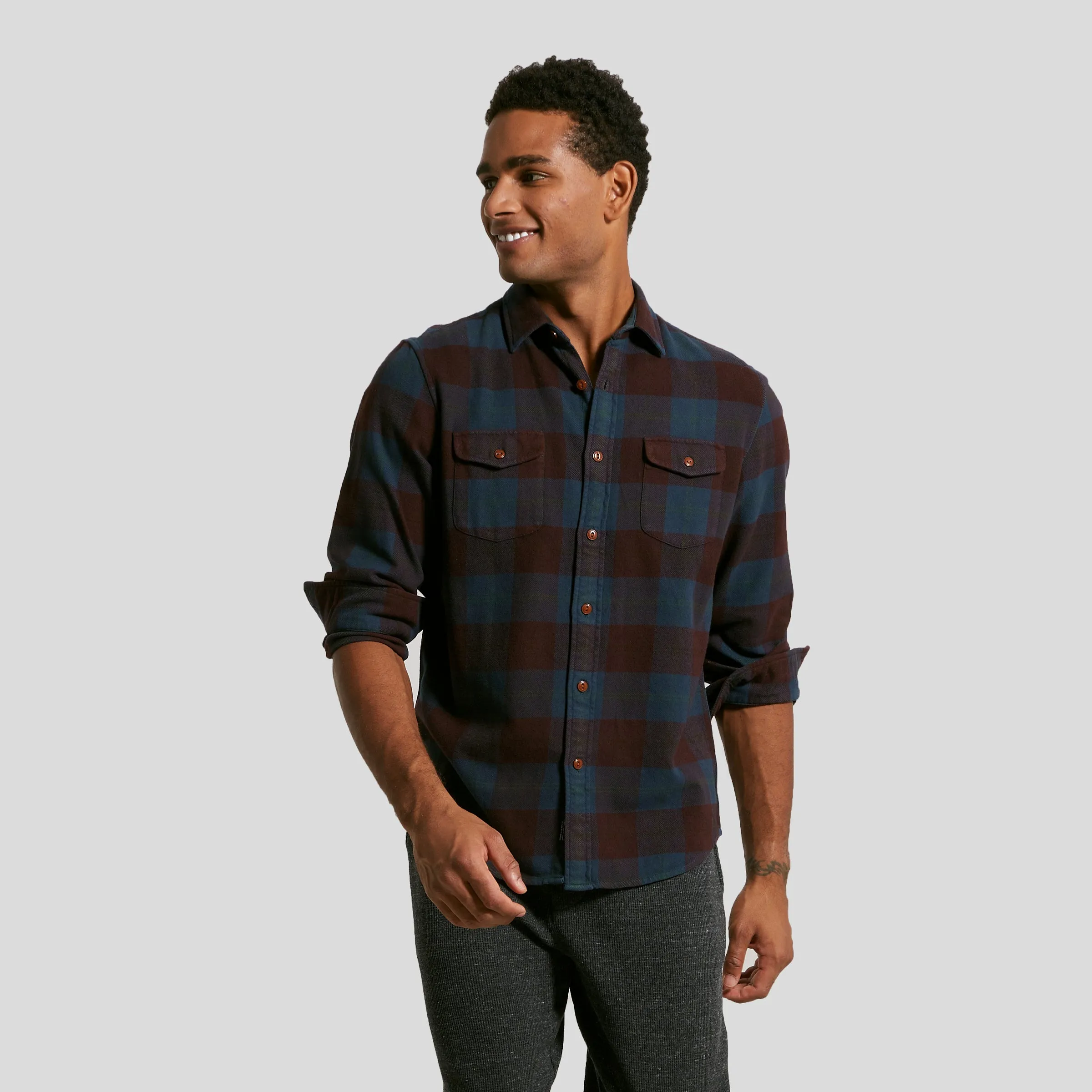 Boseman Heritage Flannel - Burgundy Slate sold by Grayers product image thumbnail 4