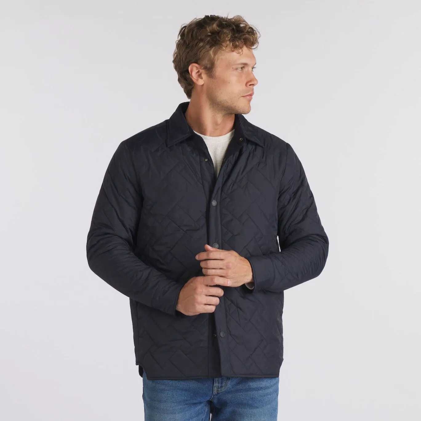 Insulated Reversible Shirt Jacket - Navy sold by Grayers product image thumbnail 5