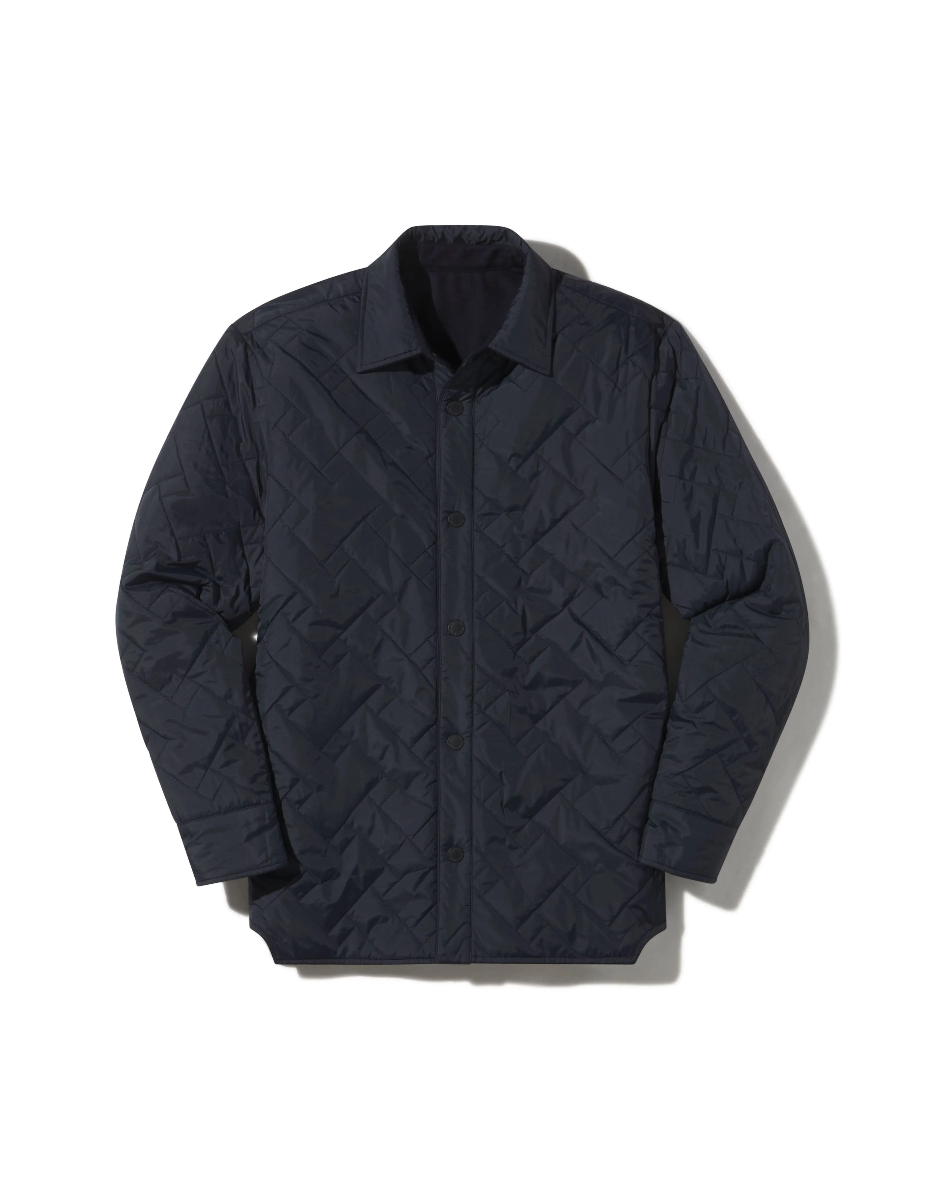 Insulated Reversible Shirt Jacket - Navy sold by Grayers