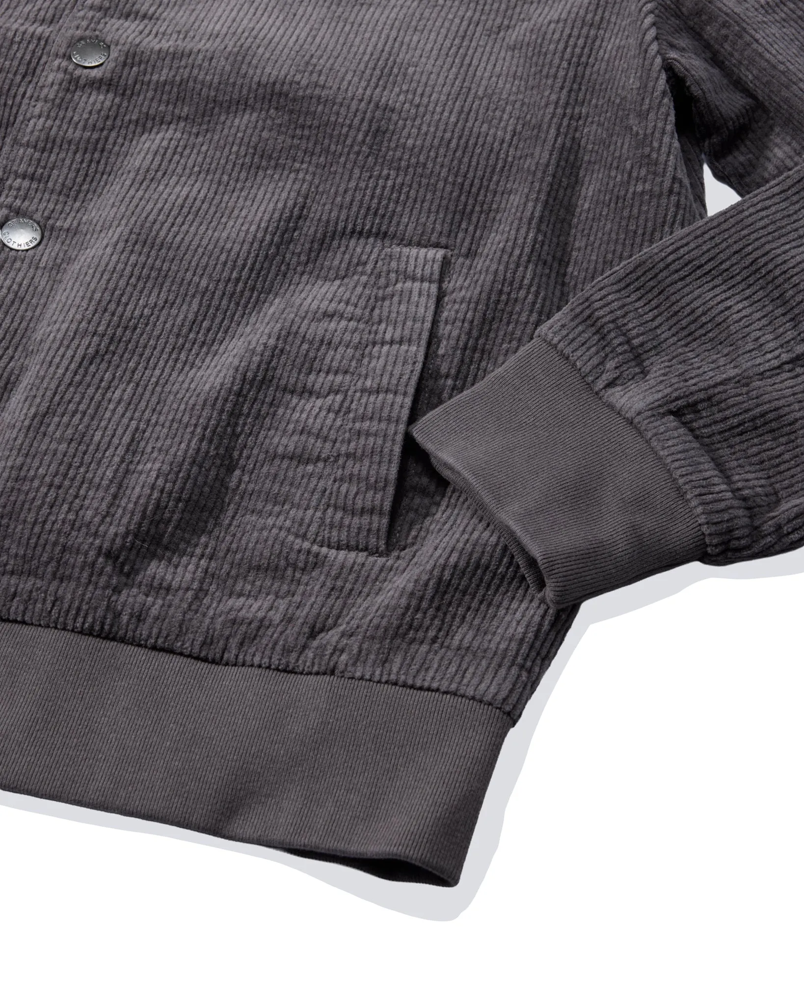 Fieldston Corduroy Varsity Bomber - Dark Gray sold by Grayers product image thumbnail 4