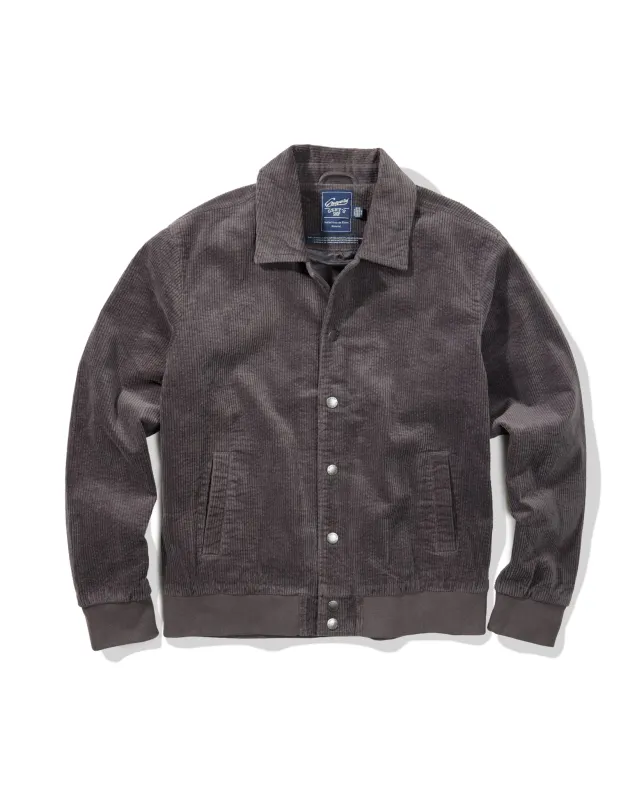 Fieldston Corduroy Varsity Bomber - Dark Gray made by Grayers
