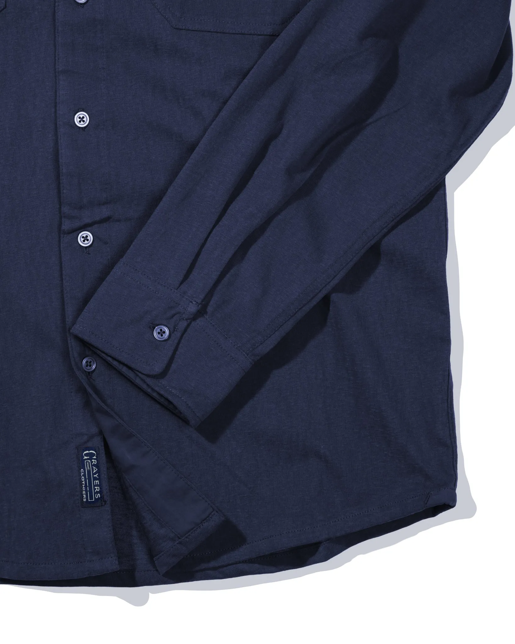 Momo Sueded Jersey Work Shirt - Navy sold by Grayers product image thumbnail 3