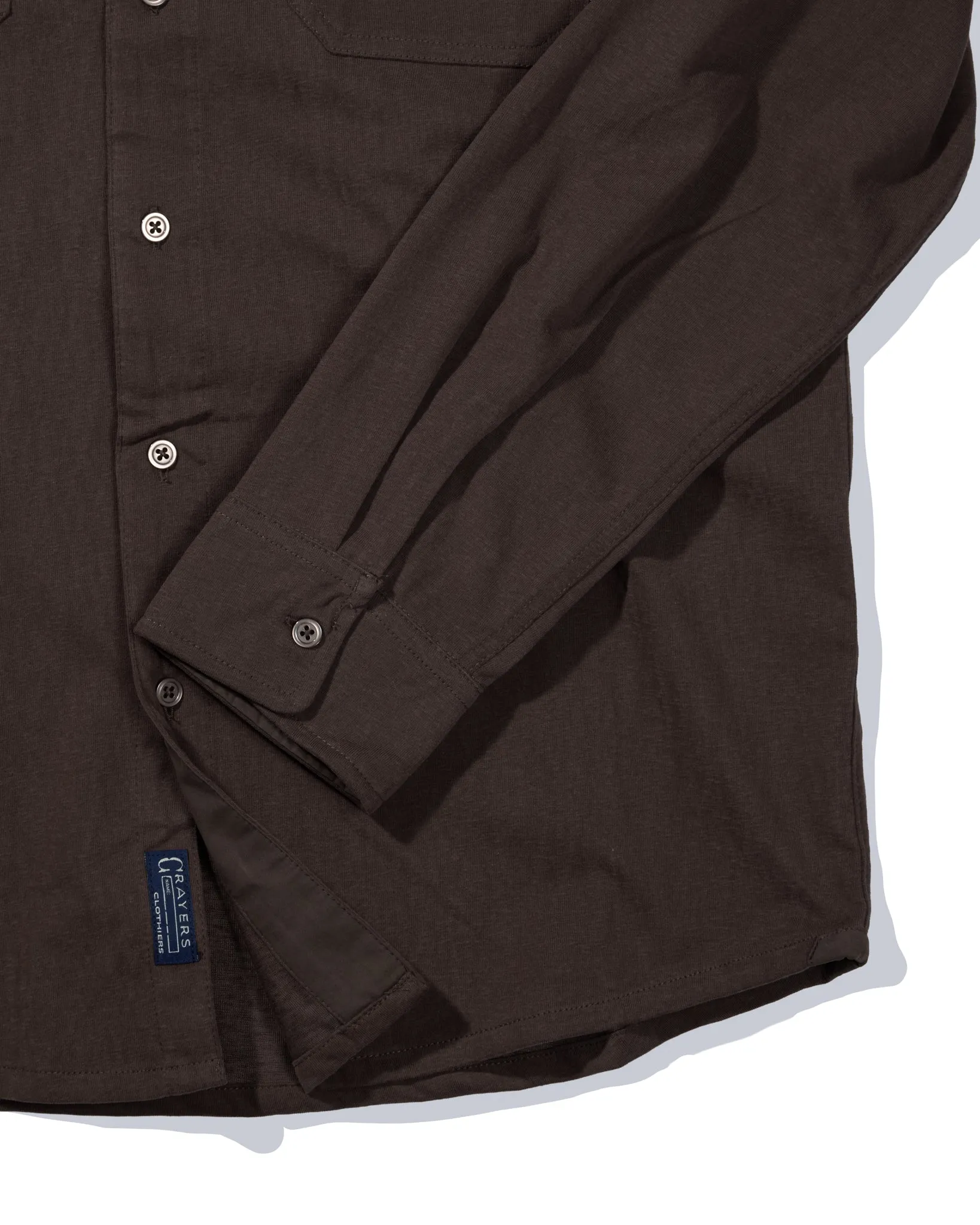 Momo Sueded Jersey Work Shirt - Dark Chestnut sold by Grayers product image thumbnail 3