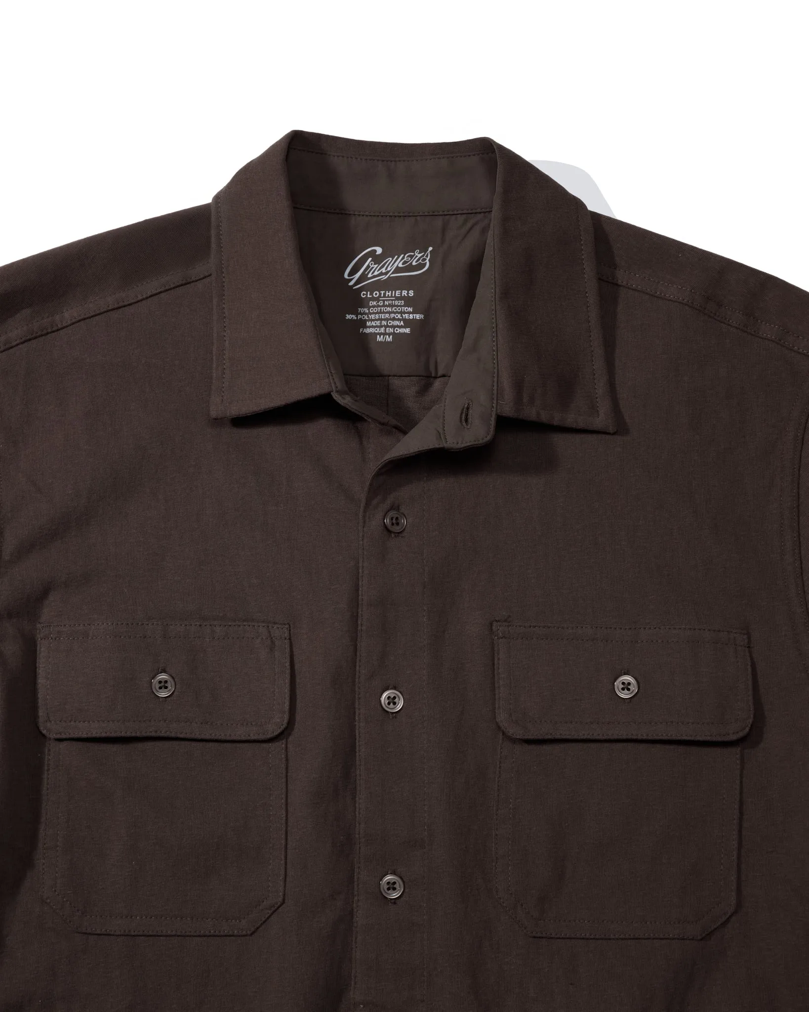 Momo Sueded Jersey Work Shirt - Dark Chestnut sold by Grayers product image thumbnail 2