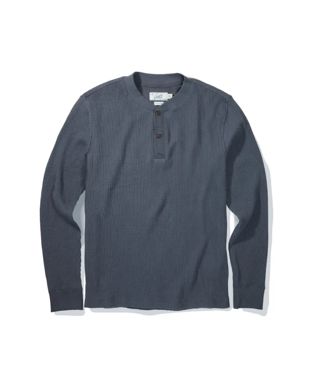 Brawny Waffle Henley - Battleship Gray made by Grayers