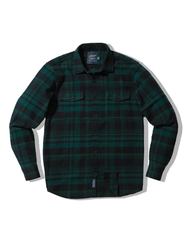 Herringbone Heritage Flannel - Sycamore Green sold by Grayers