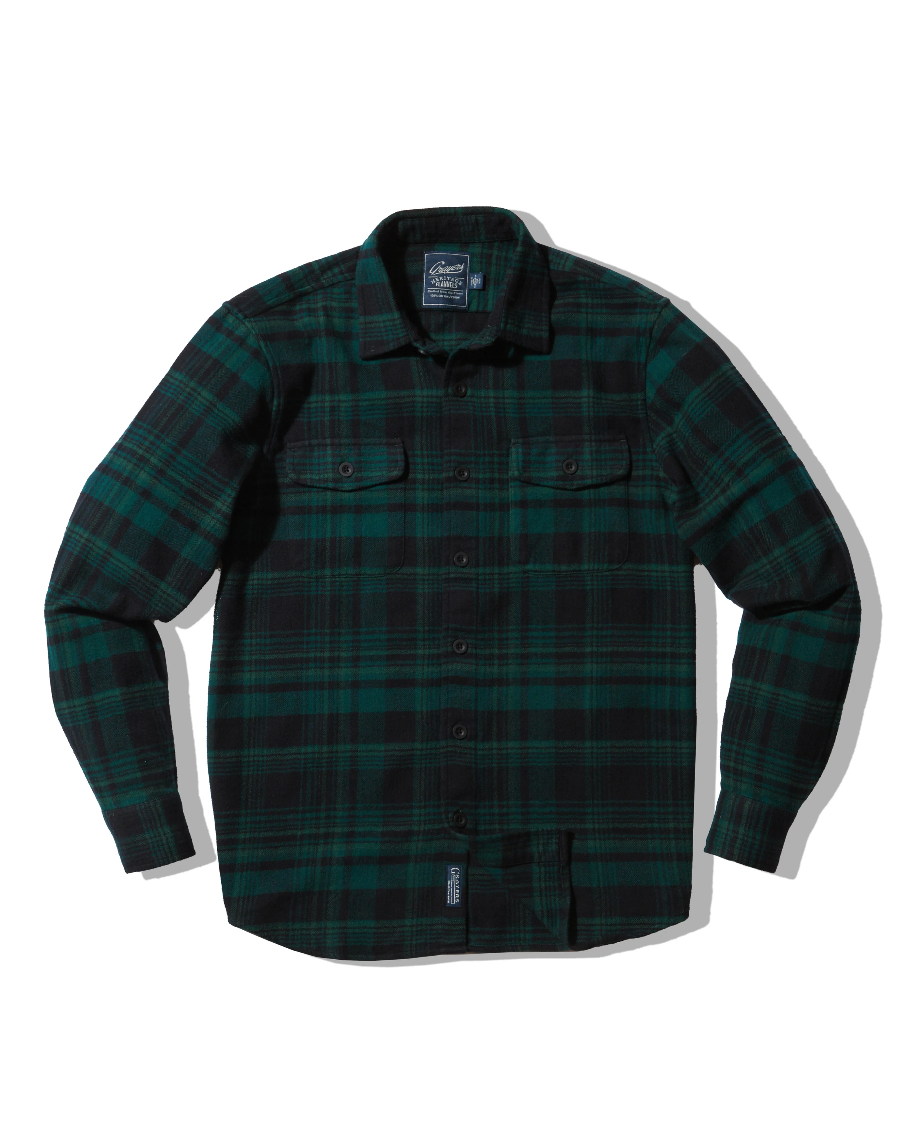 Herringbone Heritage Flannel - Sycamore Green sold by Grayers
