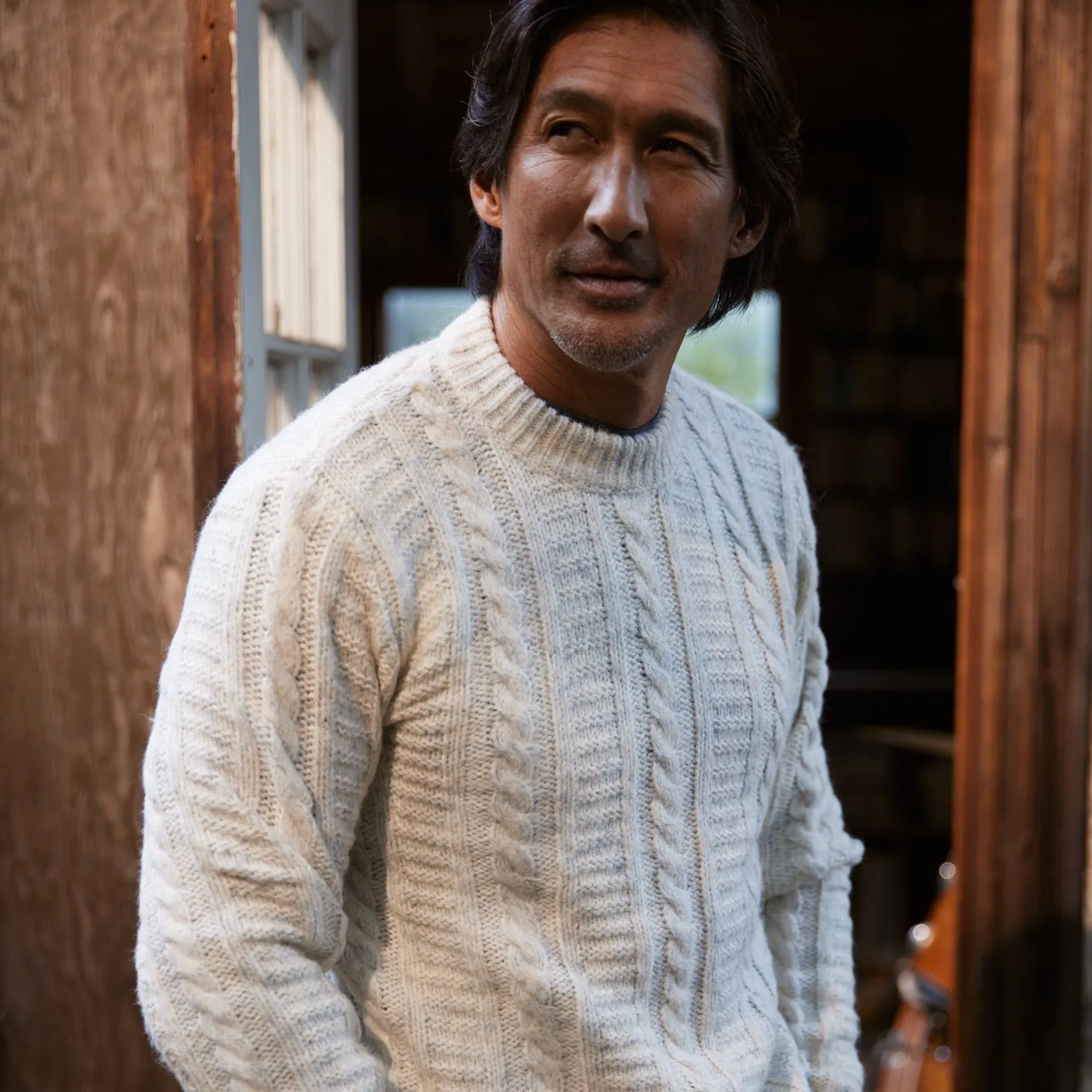 Collegiate Cable Crew - Antique White sold by Grayers product image thumbnail 2