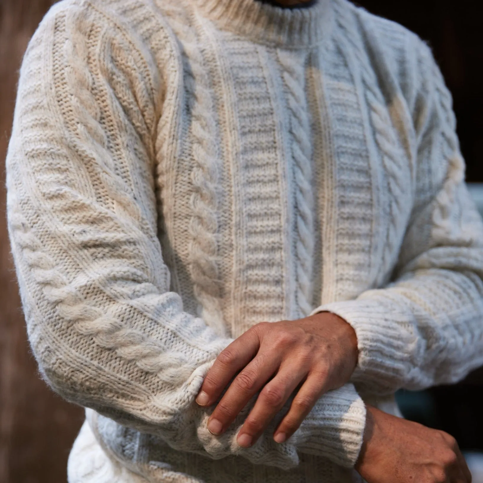 Collegiate Cable Crew - Antique White sold by Grayers product image thumbnail 4