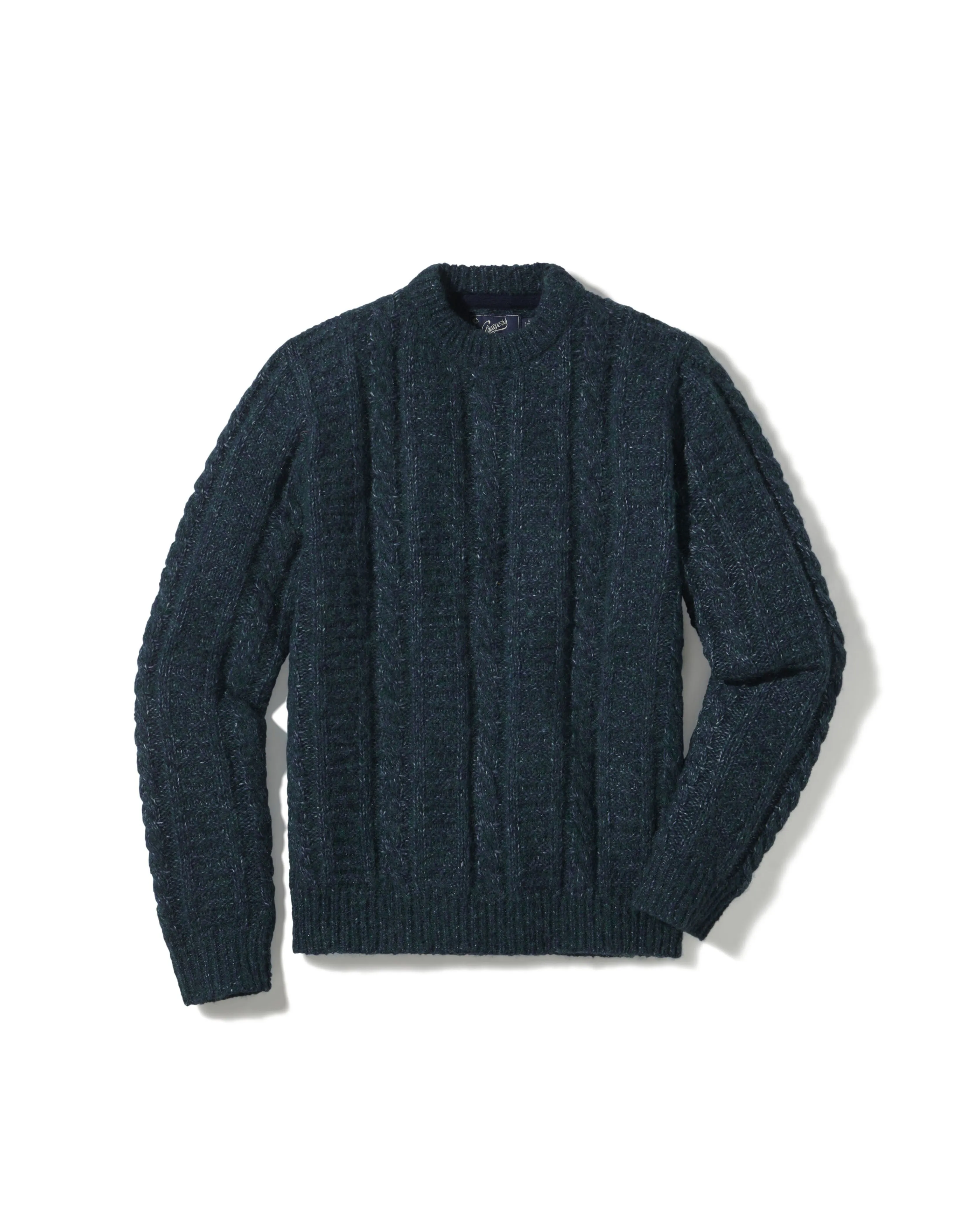 Collegiate Cable Crew - Bottle Navy sold by Grayers