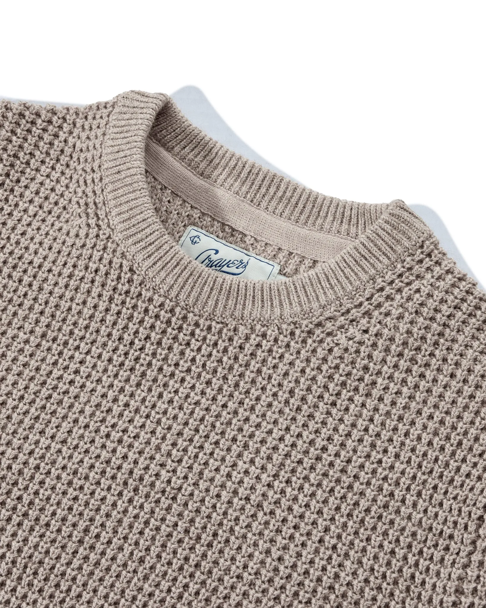 Guernsey Waffle Crew Neck - Oatmeal sold by Grayers product image thumbnail 2