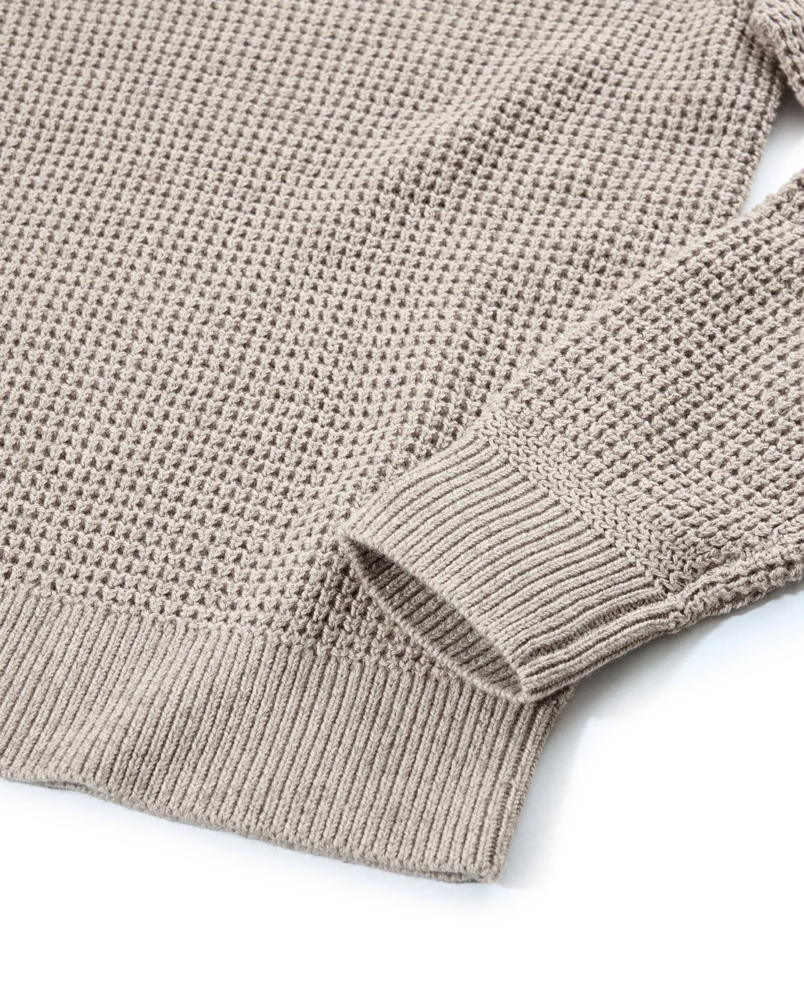 Guernsey Waffle Crew Neck - Oatmeal sold by Grayers product image thumbnail 3