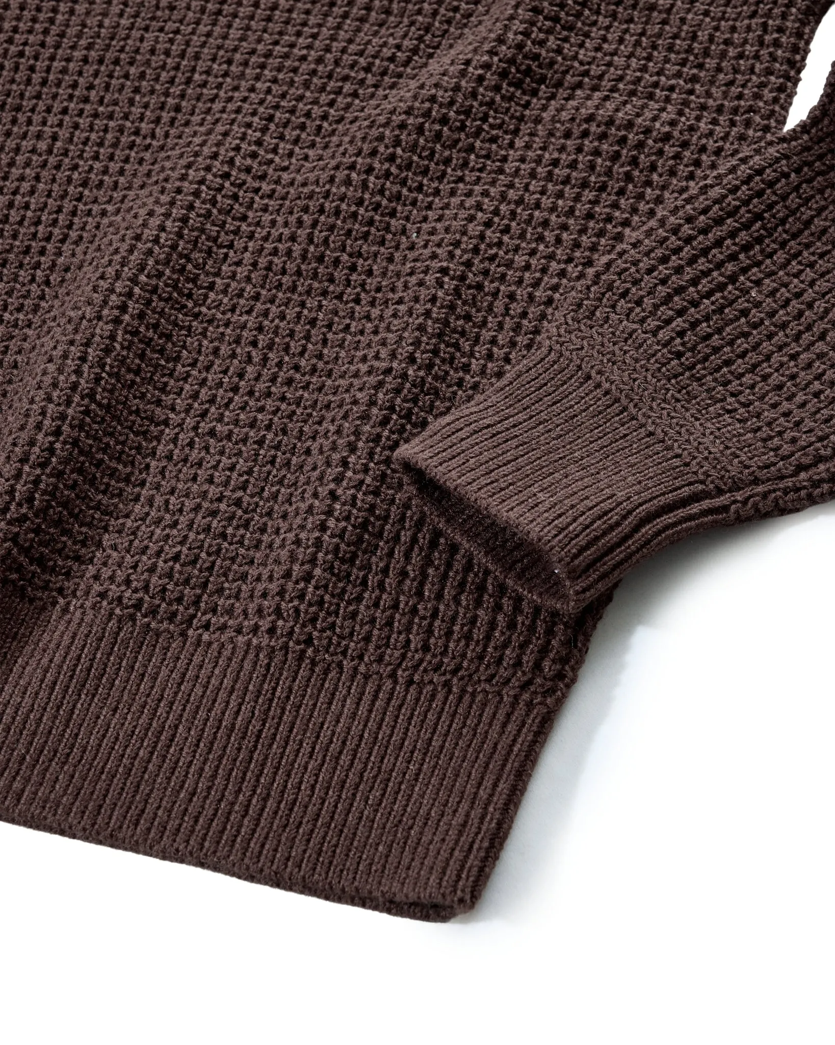 Guernsey Waffle Crew Neck - Dark Earth sold by Grayers product image thumbnail 3