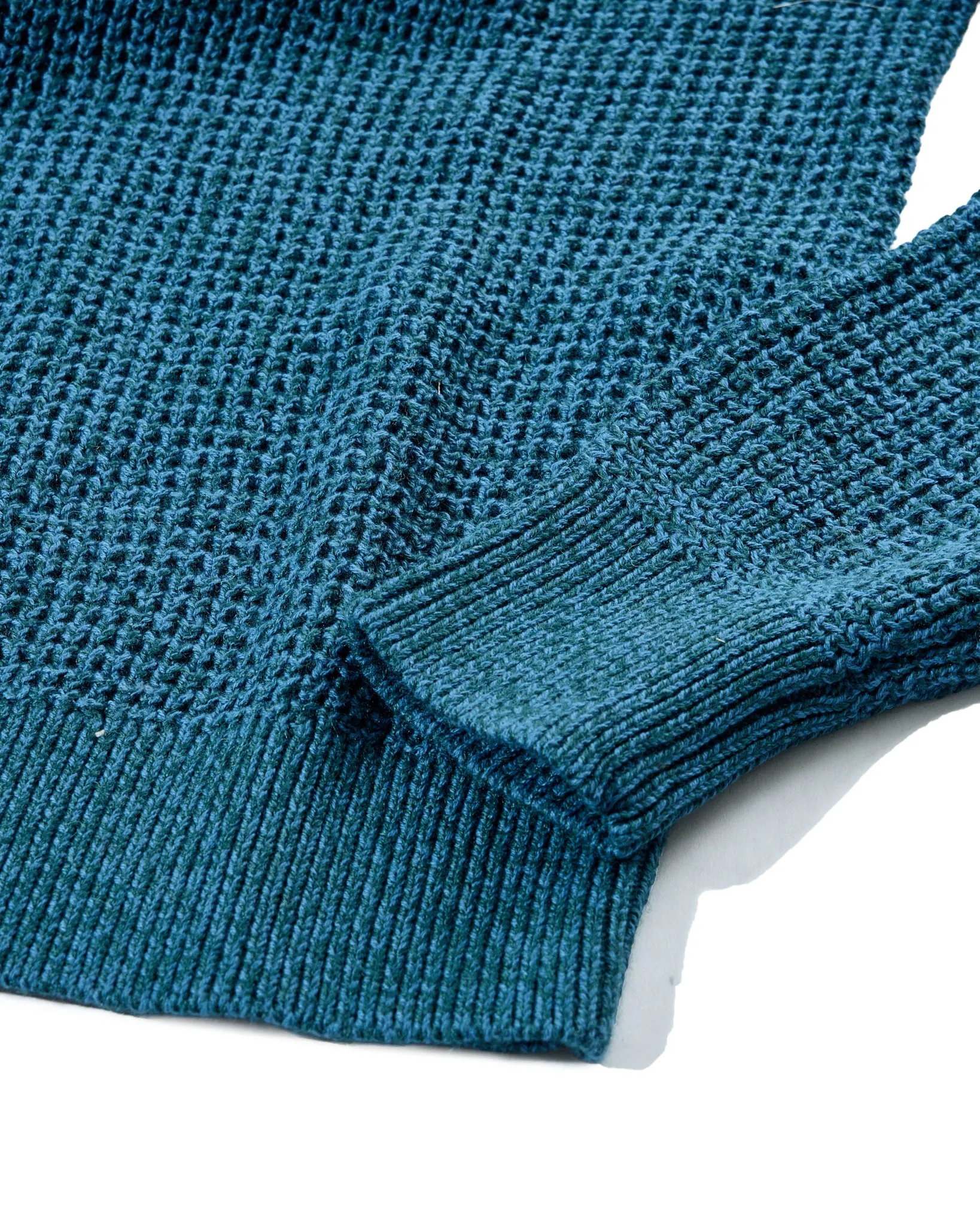 Guernsey Waffle Crew Neck - Blue Green sold by Grayers product image thumbnail 3