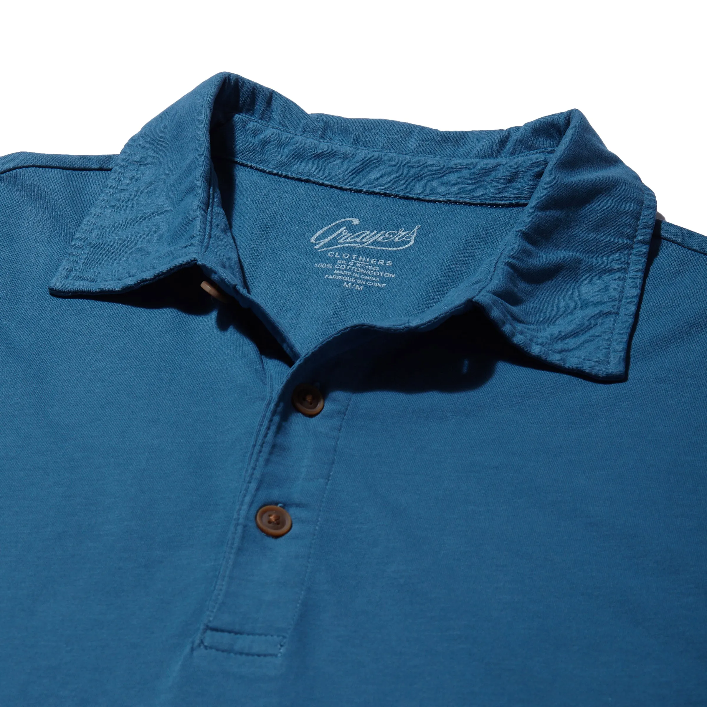 Pima Cotton Polo - Aegean Blue * sold by Grayers product image thumbnail 2