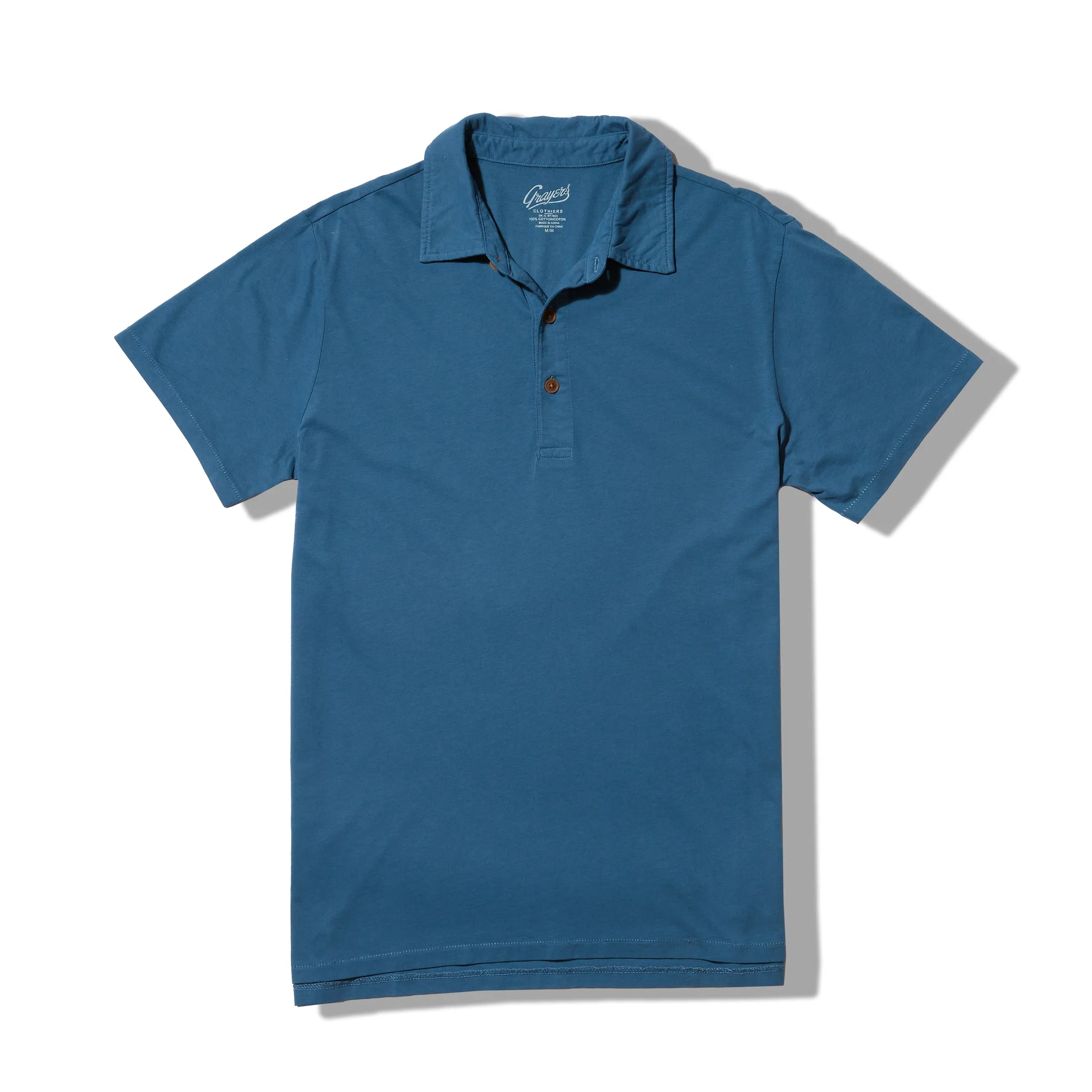 Pima Cotton Polo - Aegean Blue * sold by Grayers