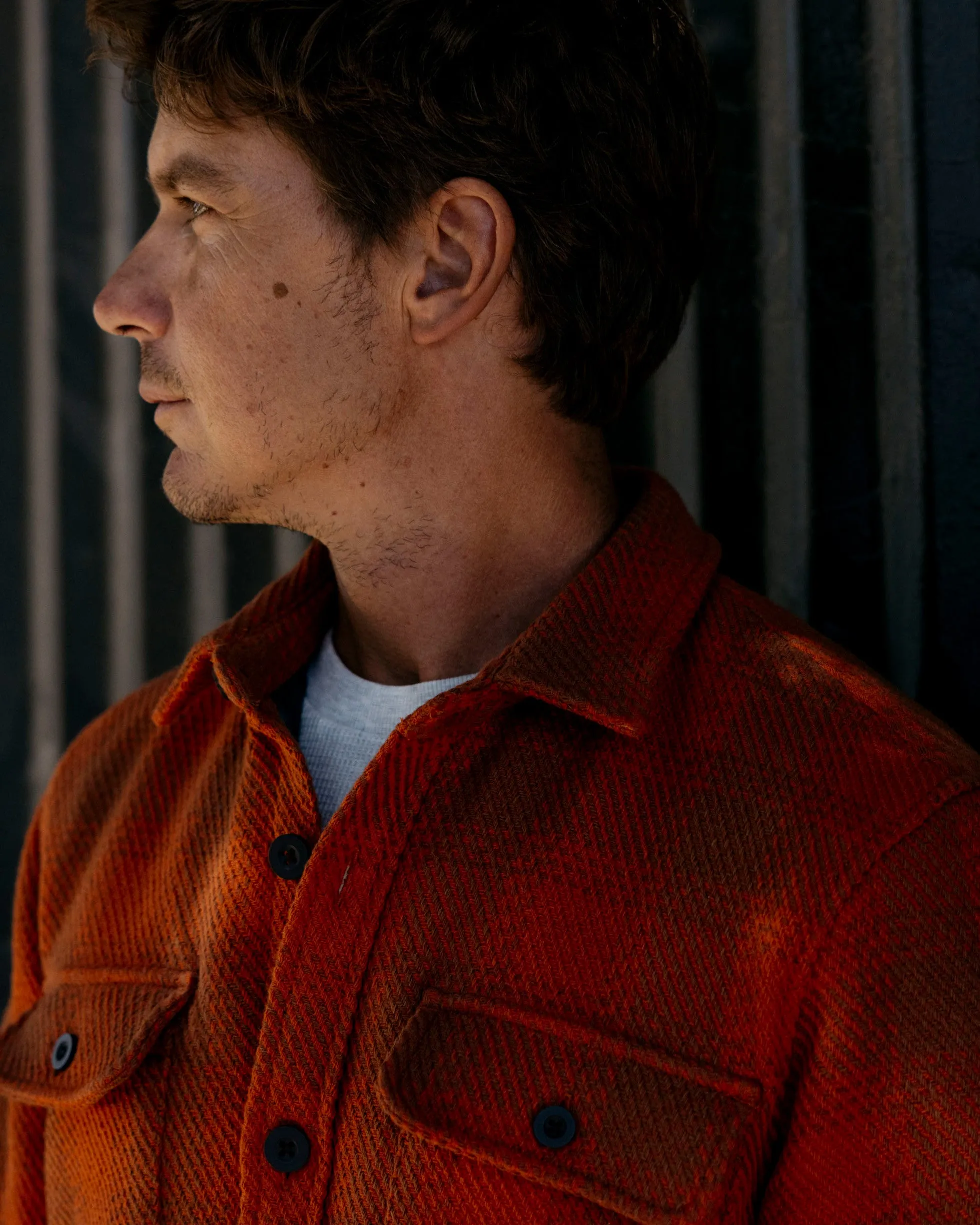 Brawny Twill Quilted Shirt Jacket - Rust sold by Grayers product image thumbnail 5