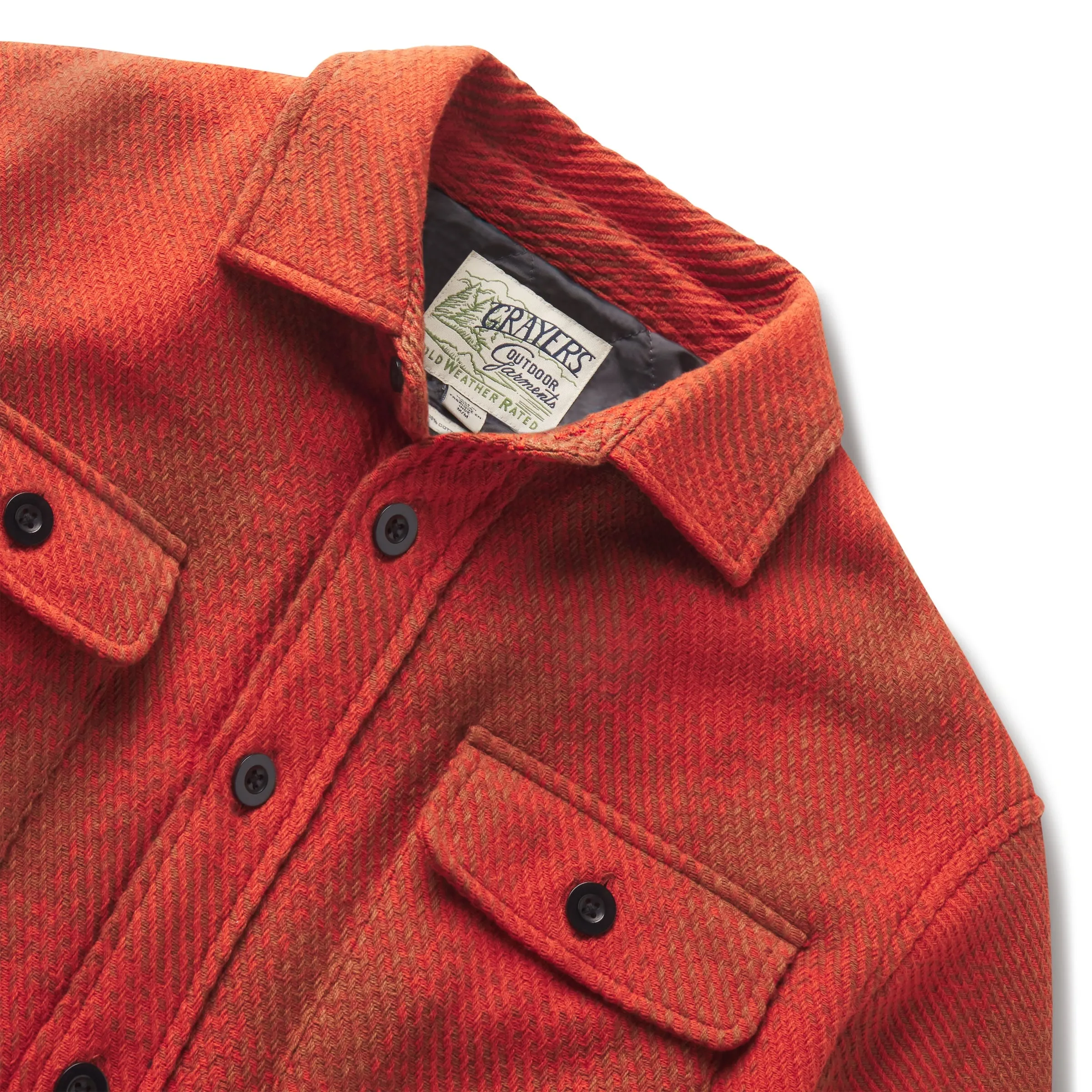 Brawny Twill Quilted Shirt Jacket - Rust sold by Grayers product image thumbnail 3