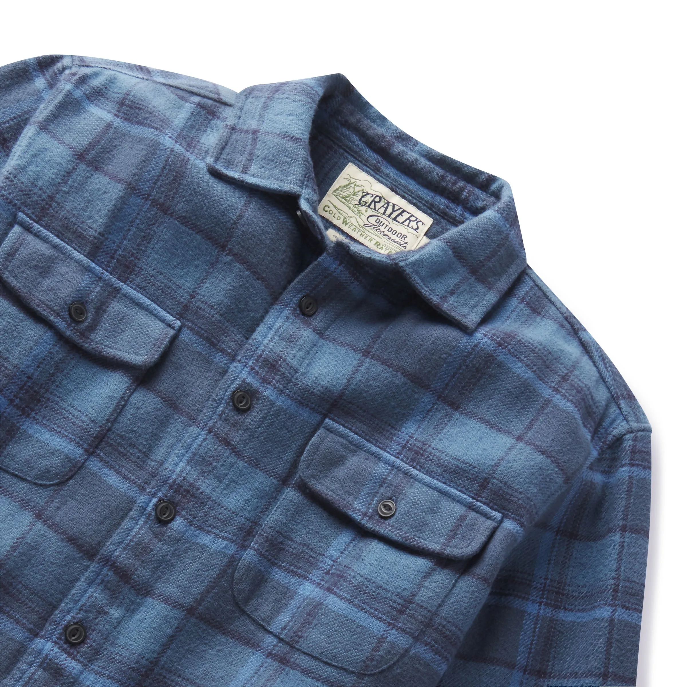 Scarboro Heritage Heavy Flannel - Navy Auburn sold by Grayers product image thumbnail 2