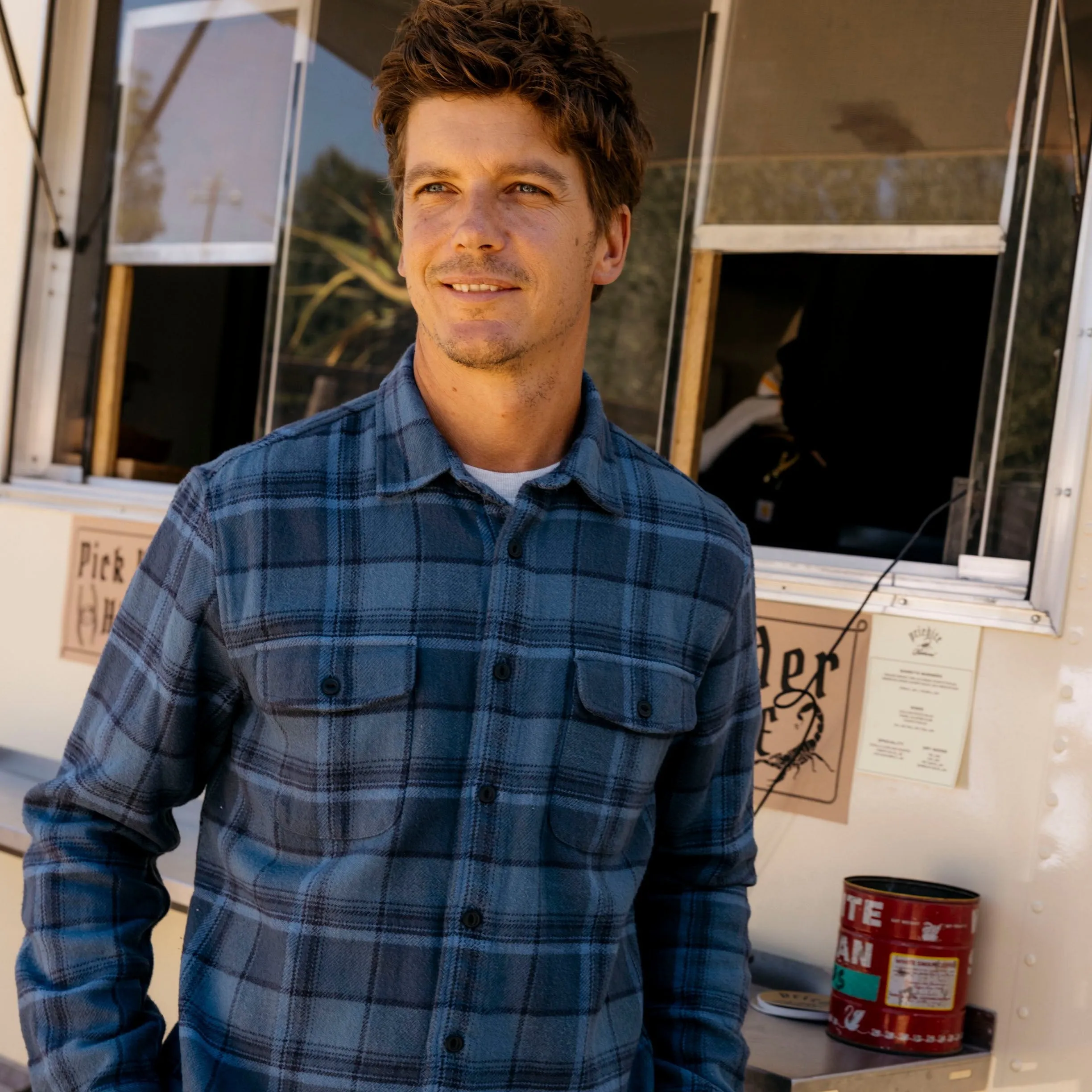 Scarboro Heritage Heavy Flannel - Navy Auburn sold by Grayers product image thumbnail 4