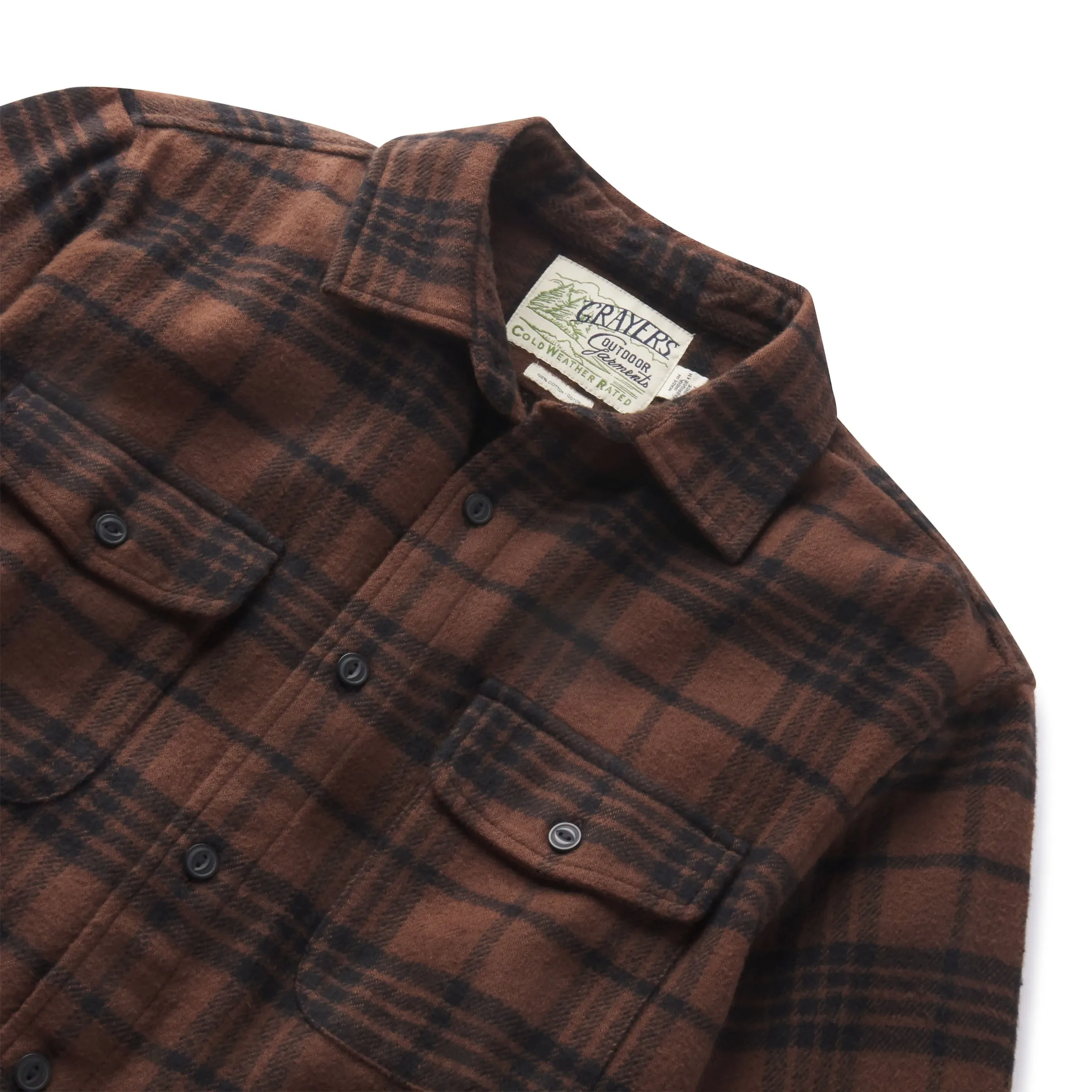 Scarboro Heritage Heavy Flannel - Dark Chocolate sold by Grayers product image thumbnail 5