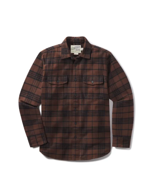 Scarboro Heritage Heavy Flannel - Dark Chocolate made by Grayers