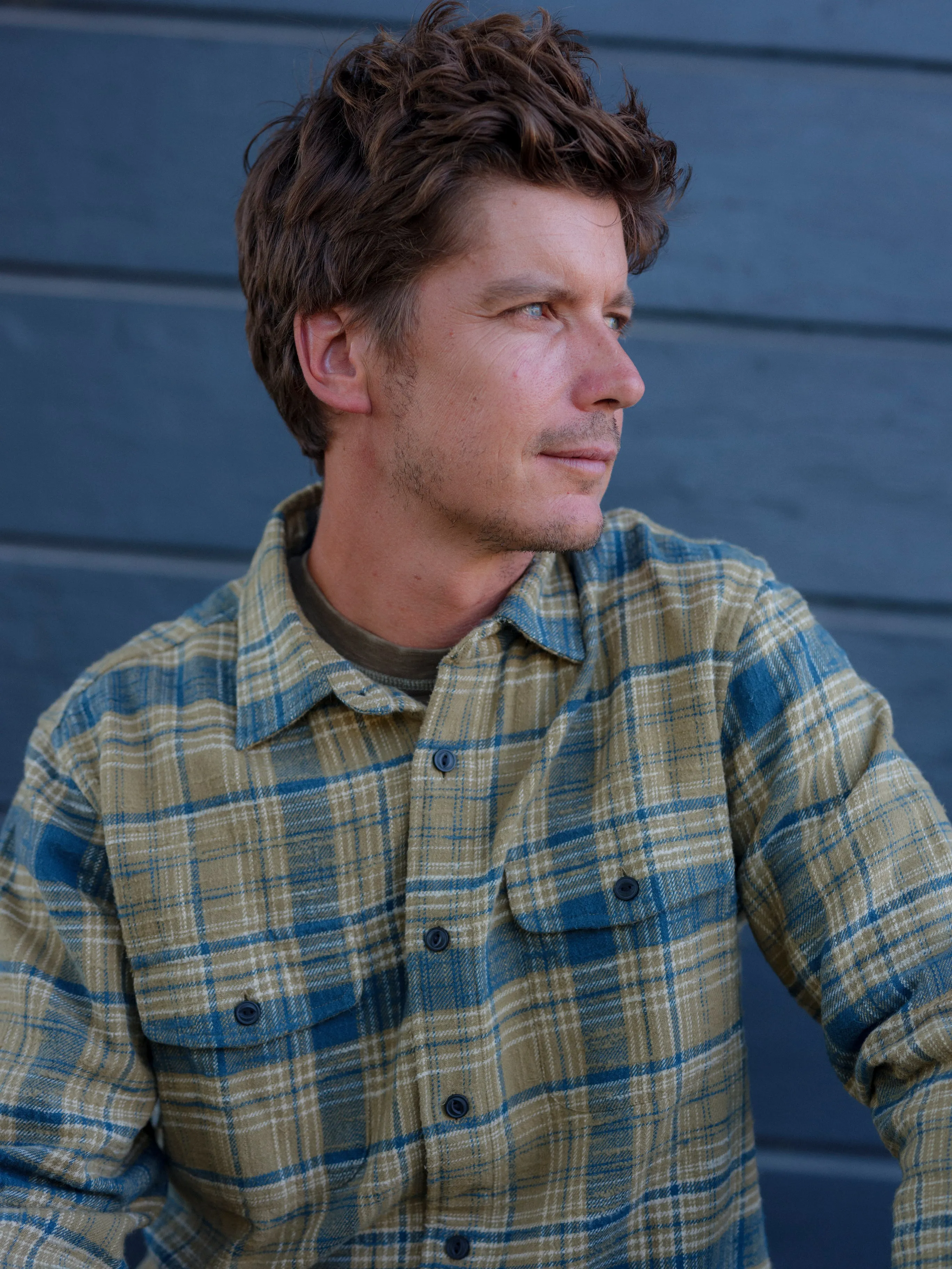 Vintage Slub Twill Shirt - Olive Pine sold by Grayers product image thumbnail 5